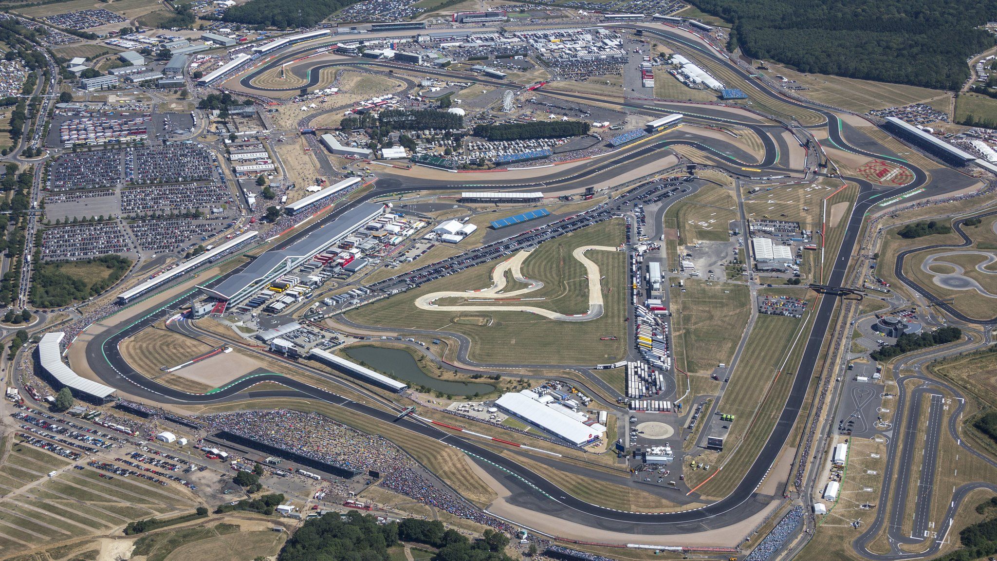 Aerial shot of Silverstone