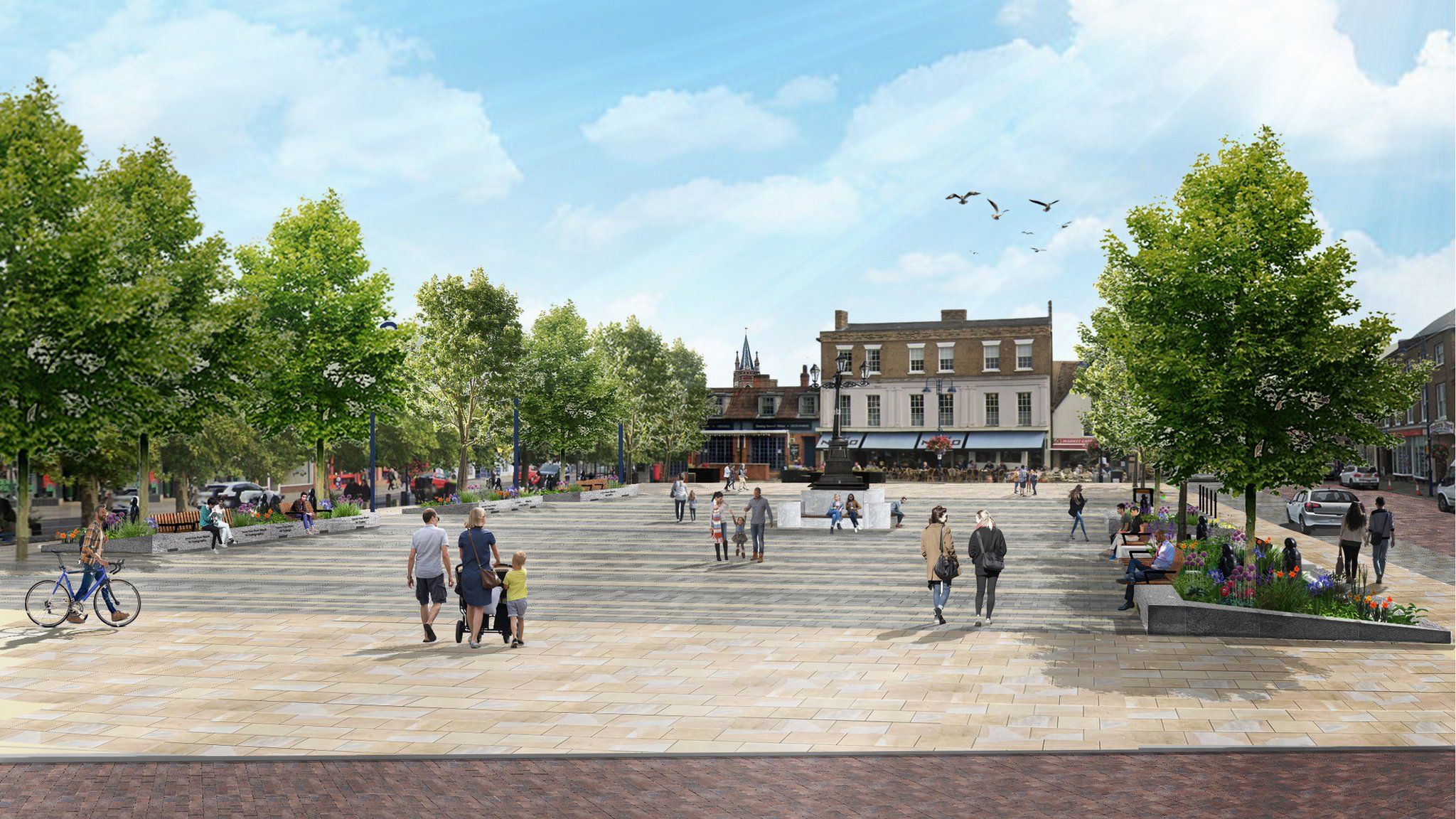 St Neots new market square