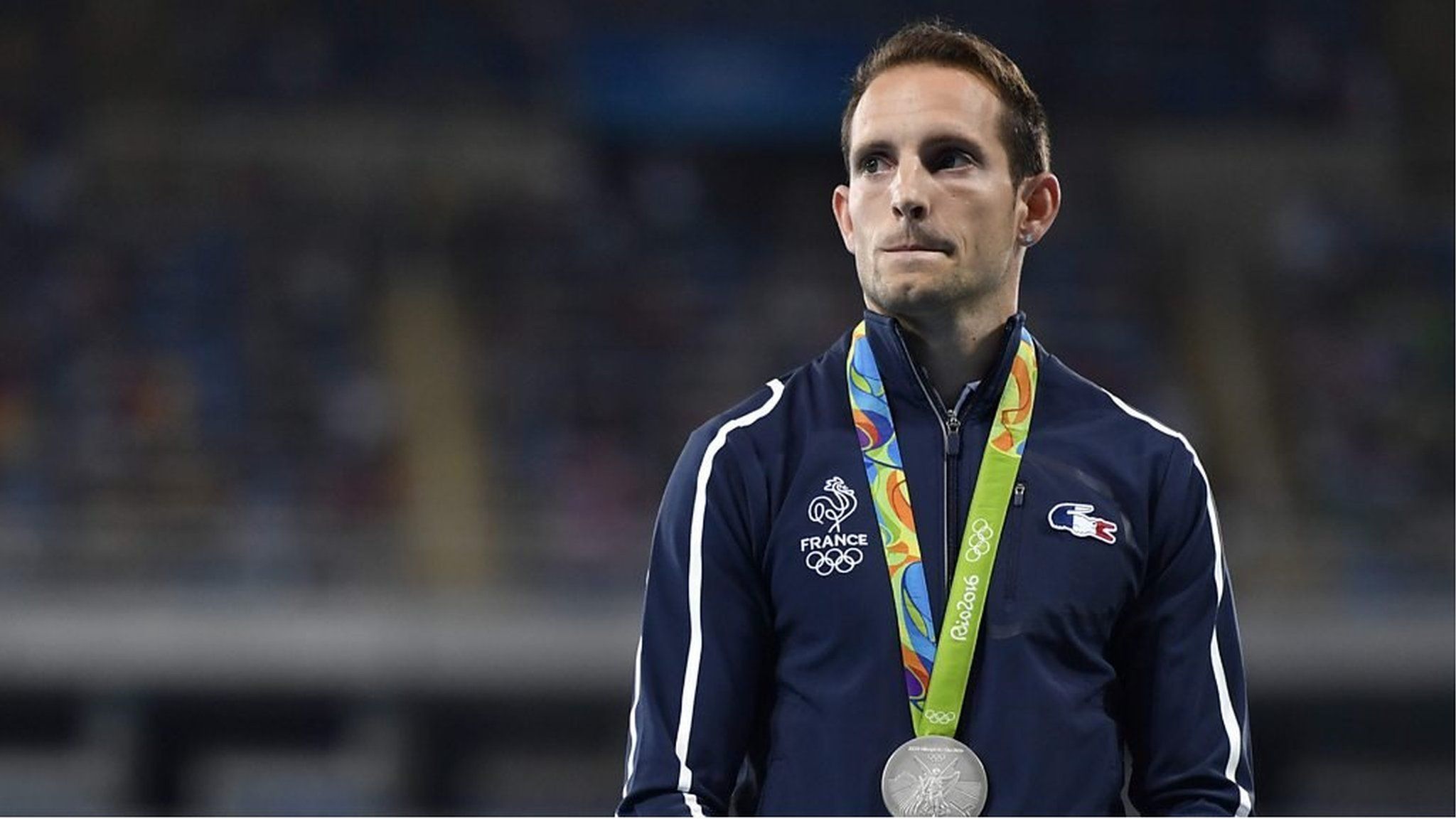 Renaud Lavillenie reacts to booing