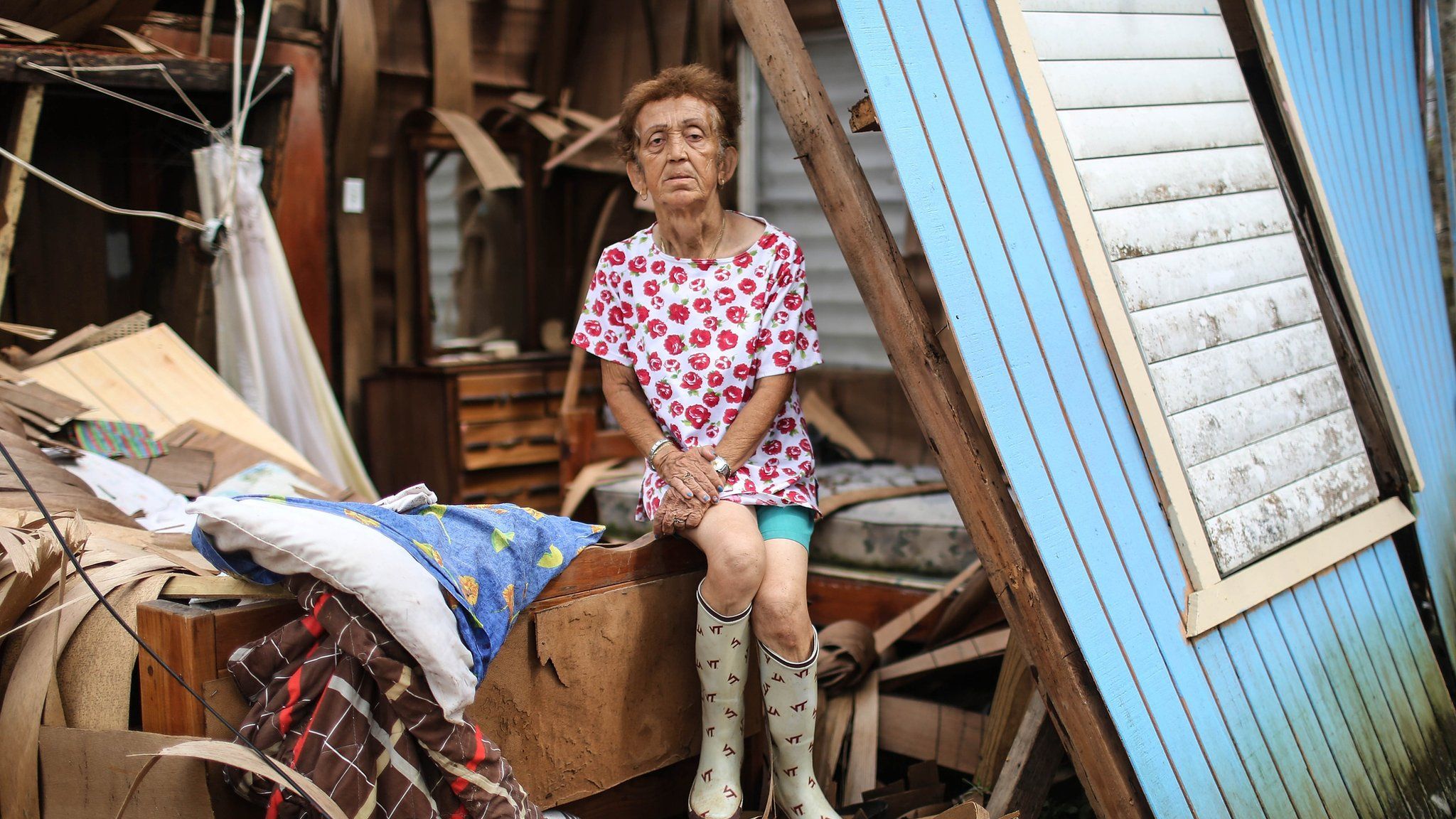 woman survivor 3 weeks after the storm