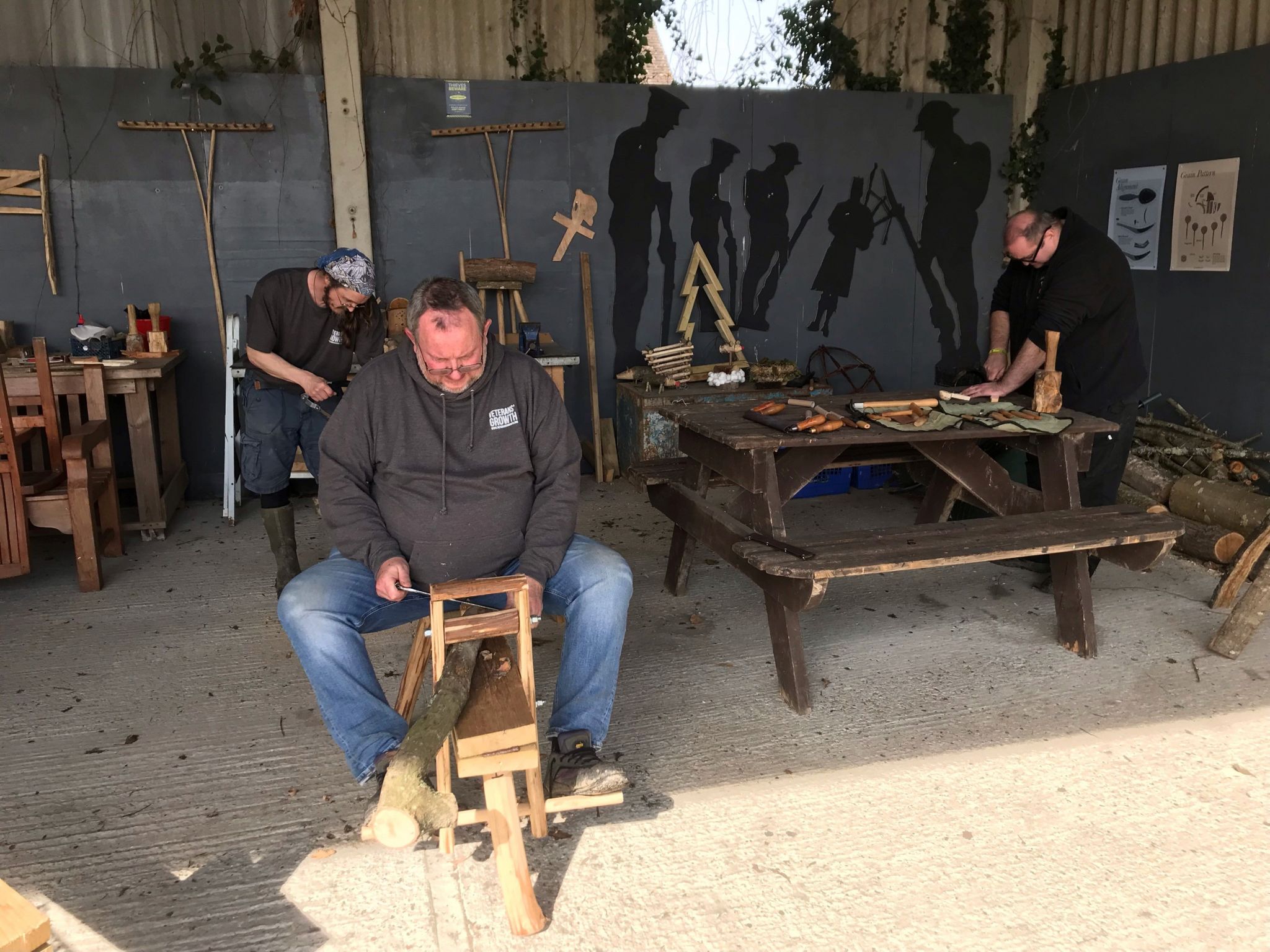 Woodworking at Veterans' Growth 