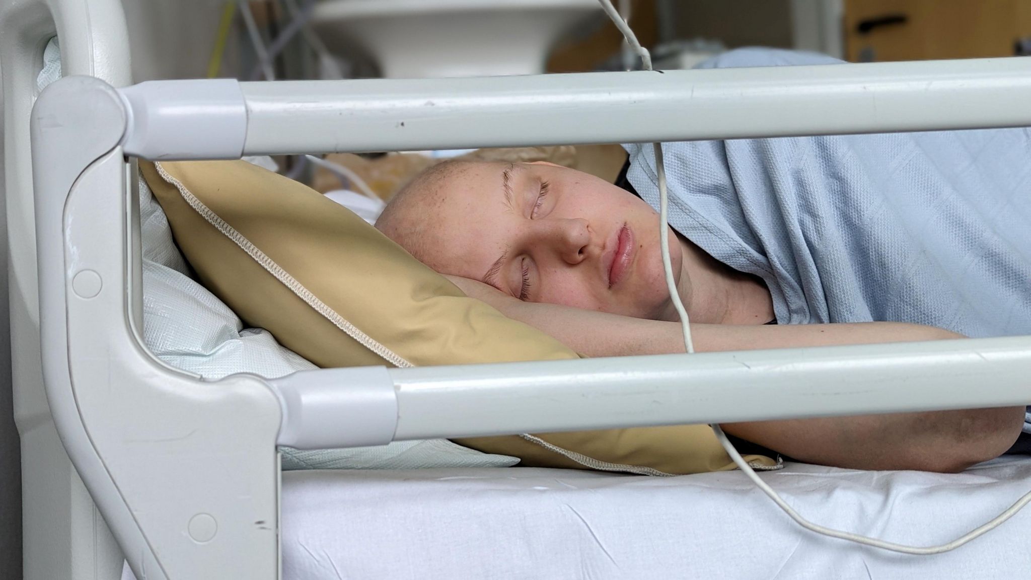 Dylan Kjorstad, in hospital