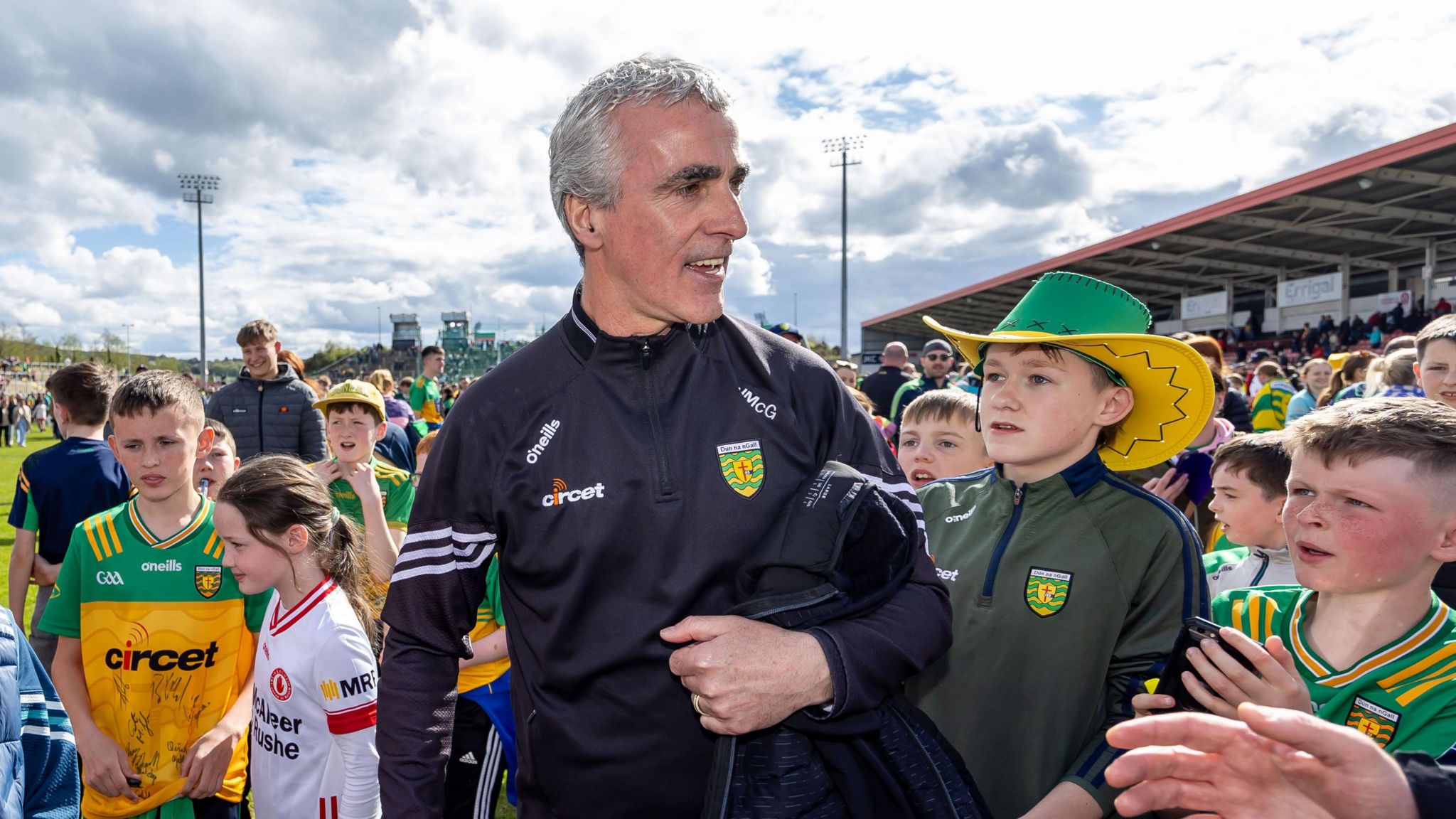 Jim McGuinness with the Donegal fans 