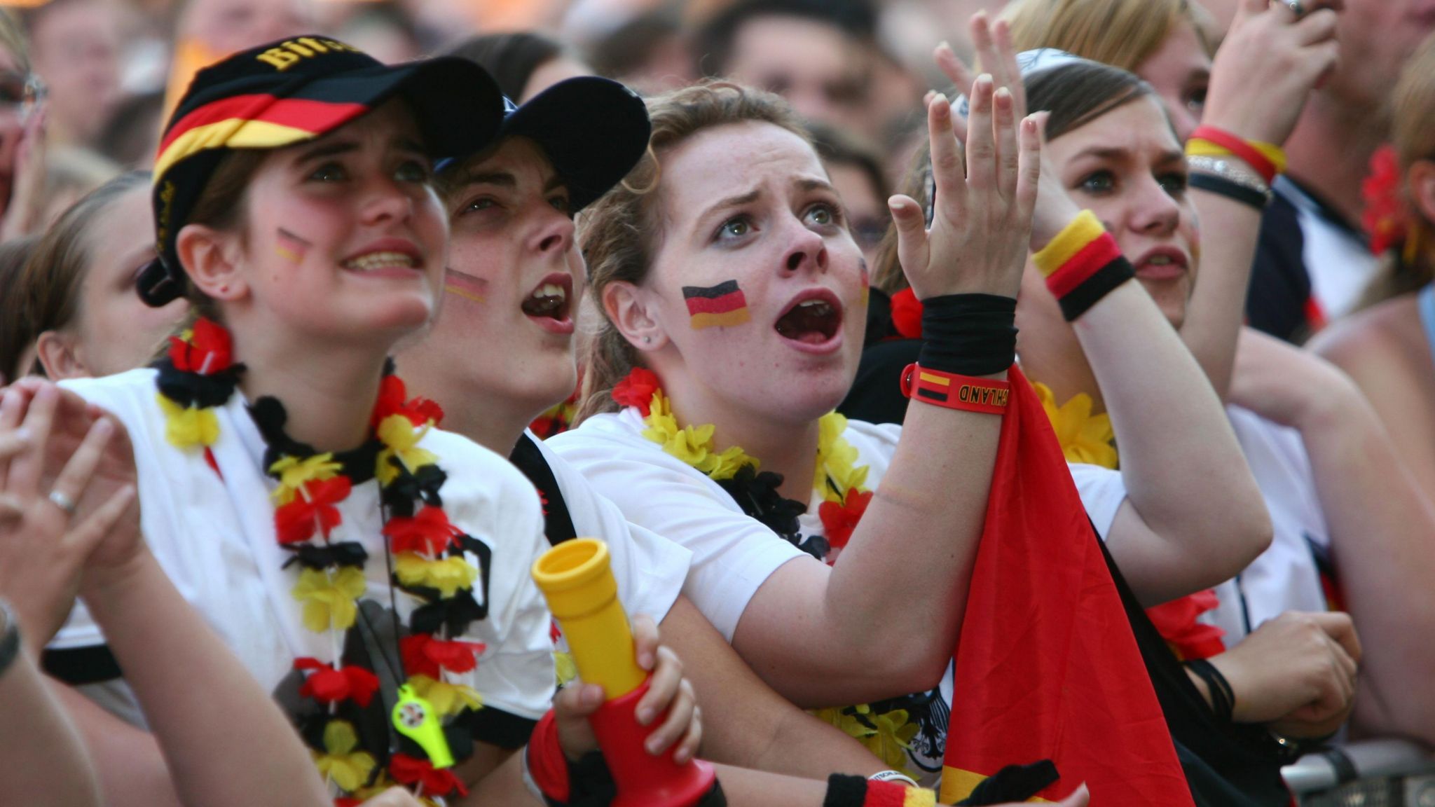 German fans watching match during 2006 World Cup