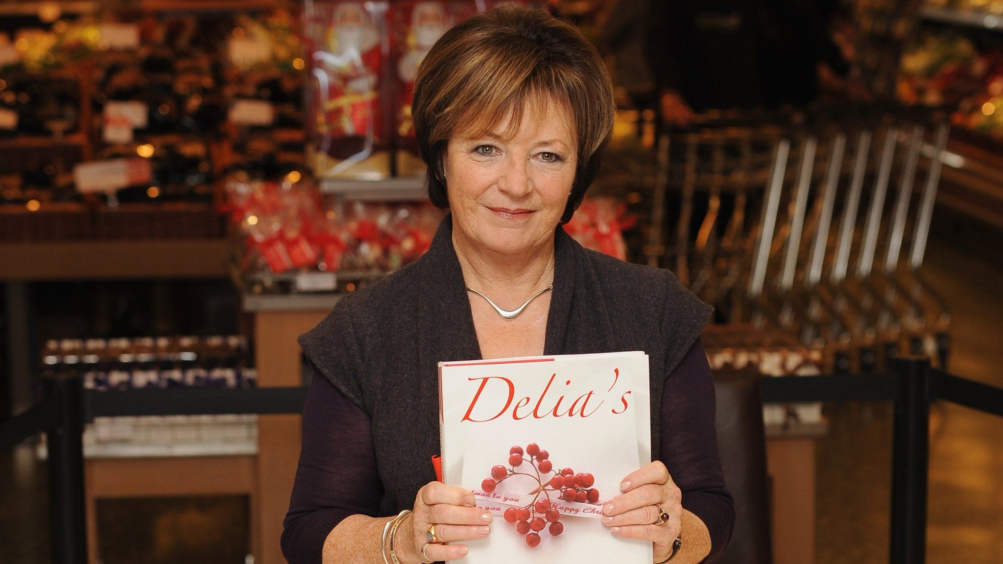 Delia in 2009 with her cookery book