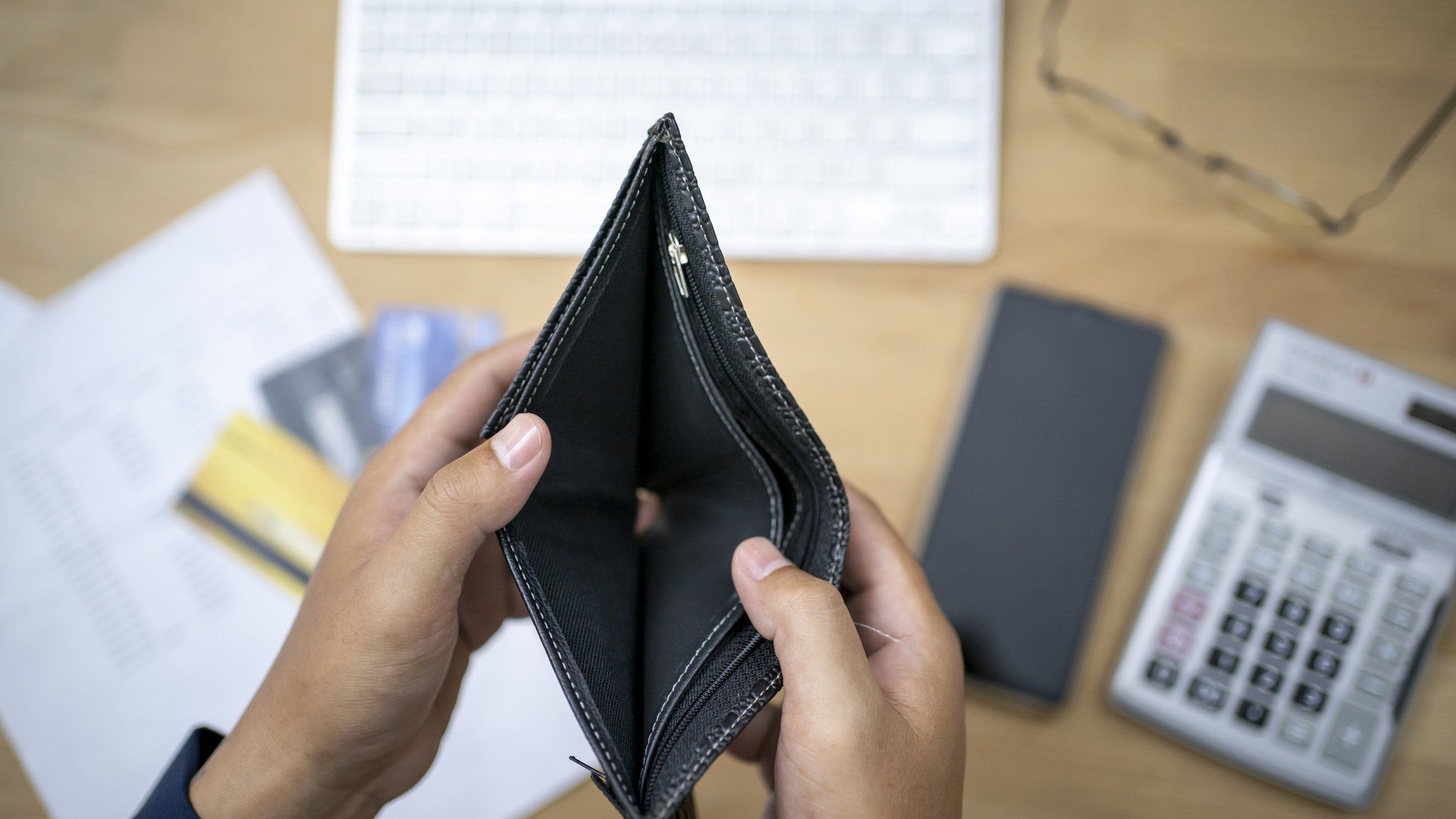 stock image of a wallet