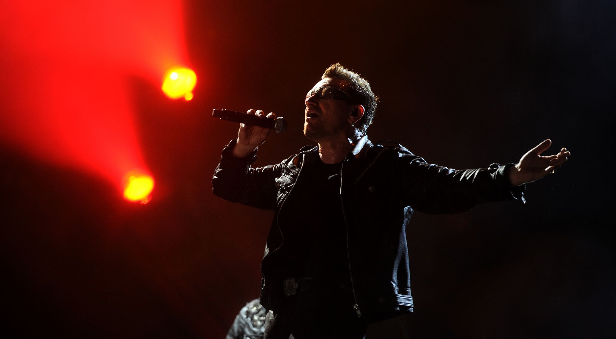 U2 performing at Glastonbury Festival