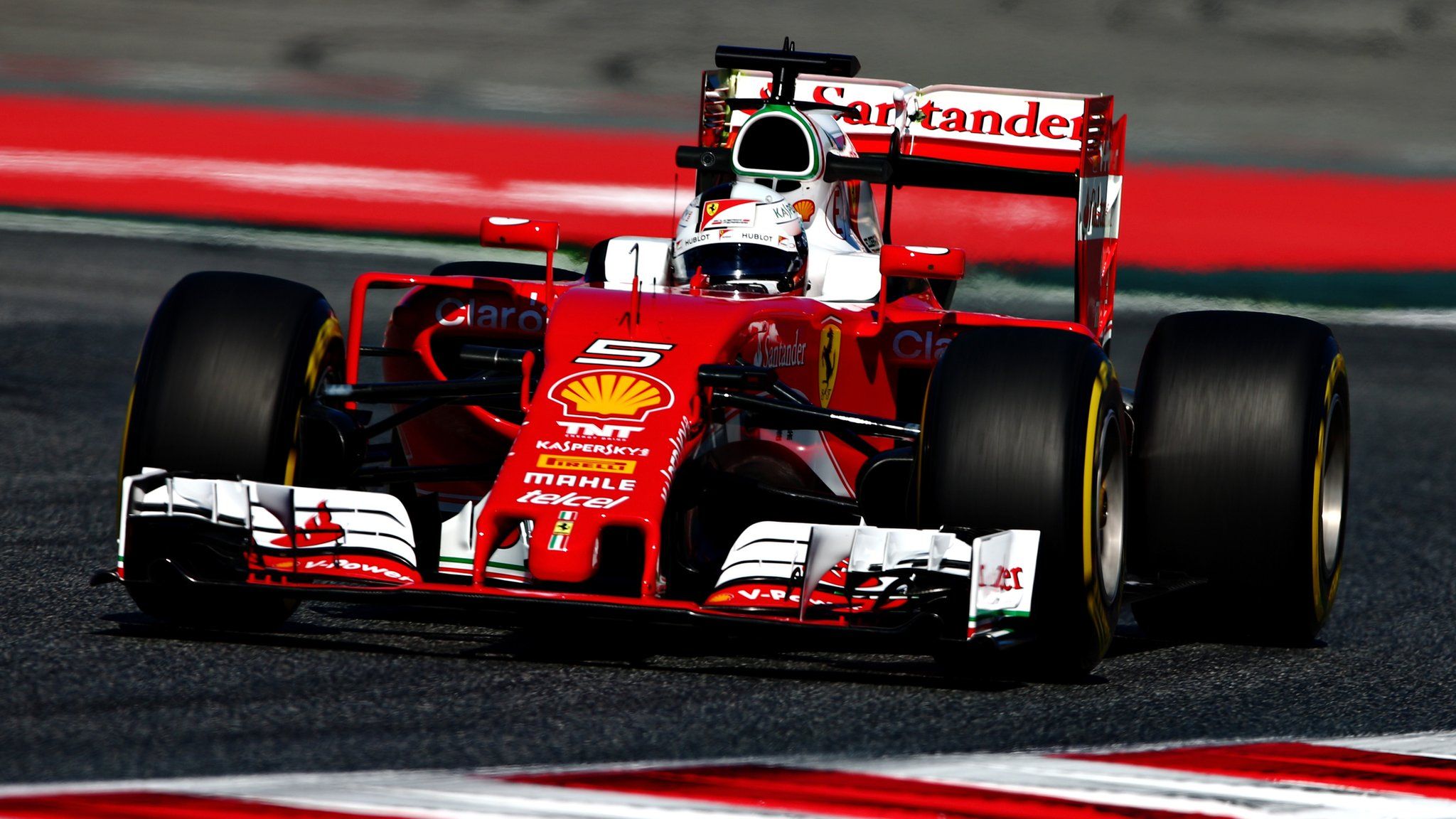 Sebastian Vettel driving