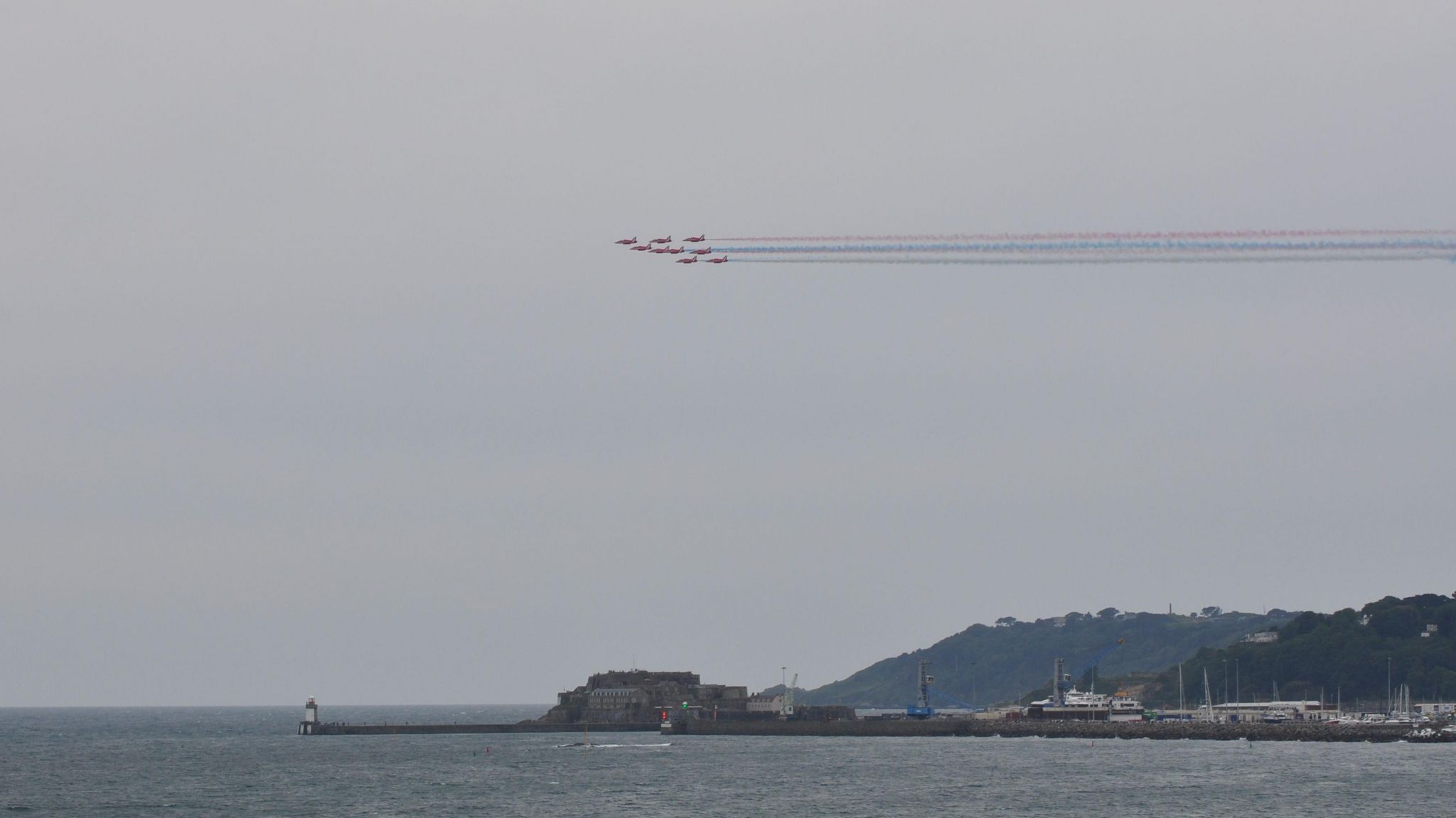 Red Arrows over Guernsey