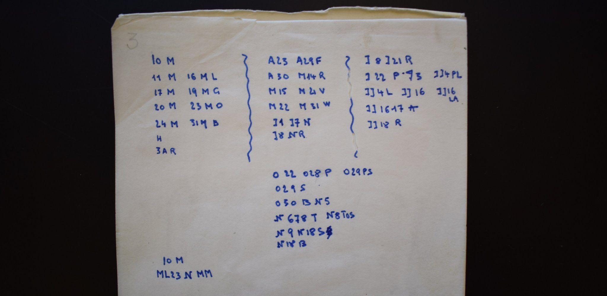 Photo of the notebook containing a coded note from the Isdal Woman