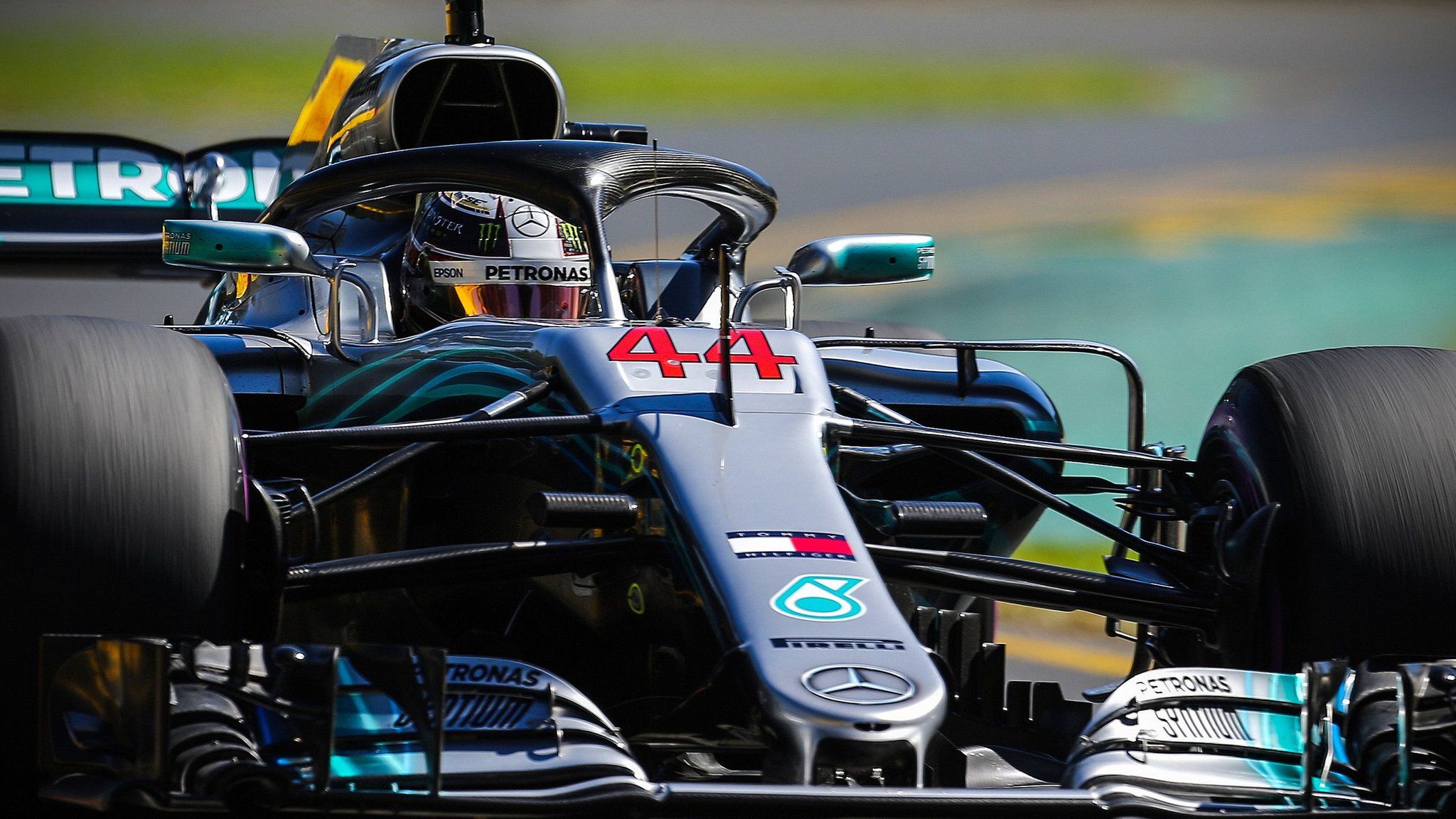 Lewis Hamilton in action at the Australian Grand Prix