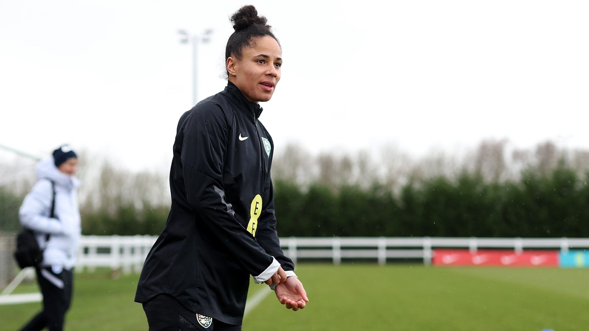 Demi Stokes at England training