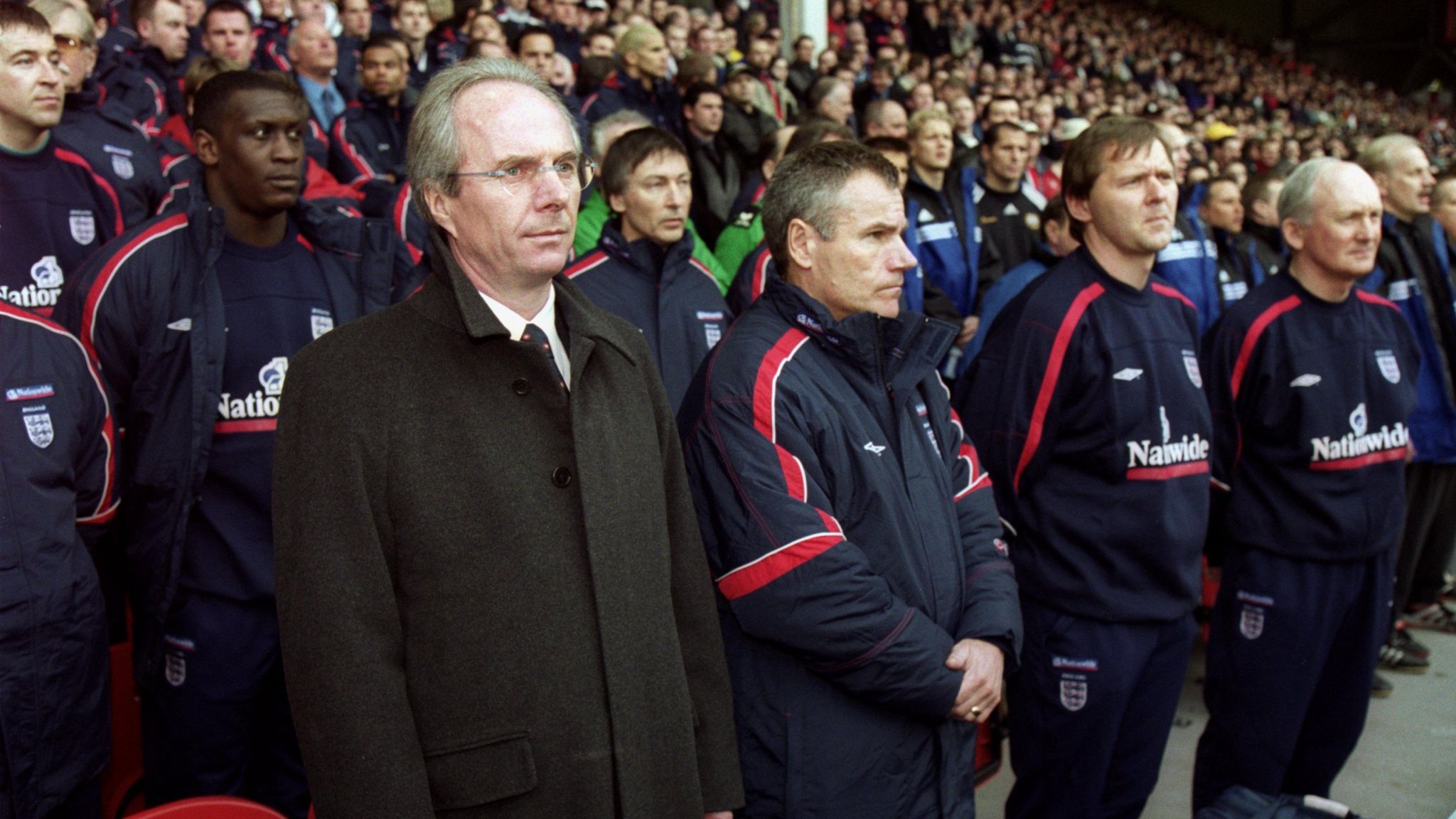 Sven-Goran Eriksson manages England in 2001