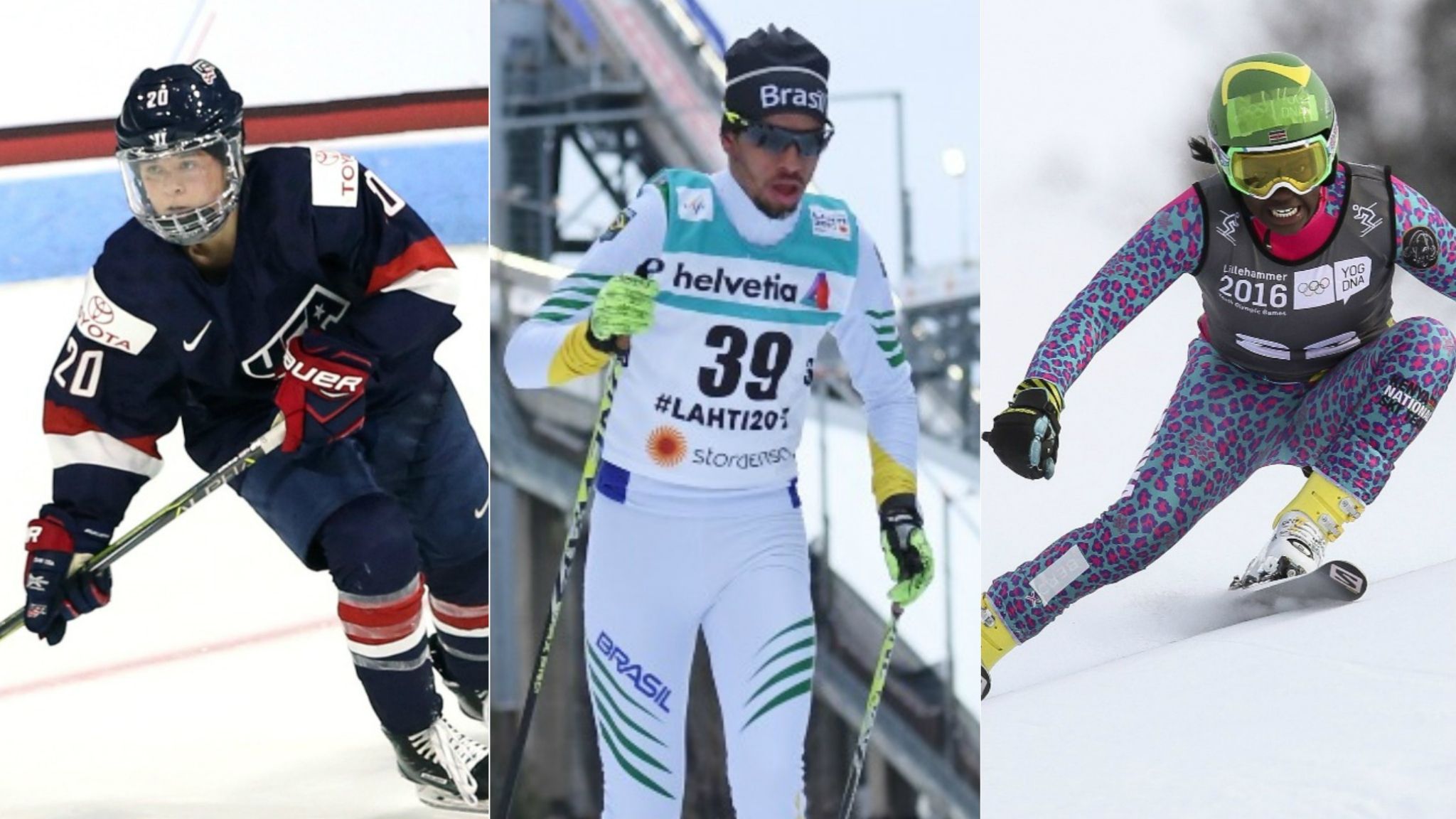Winter Olympics hopefuls Hannah Brandt, Victor Santos and Sabrina Simander