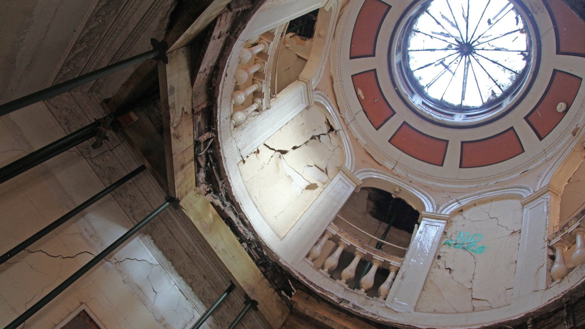 Damaged cupola