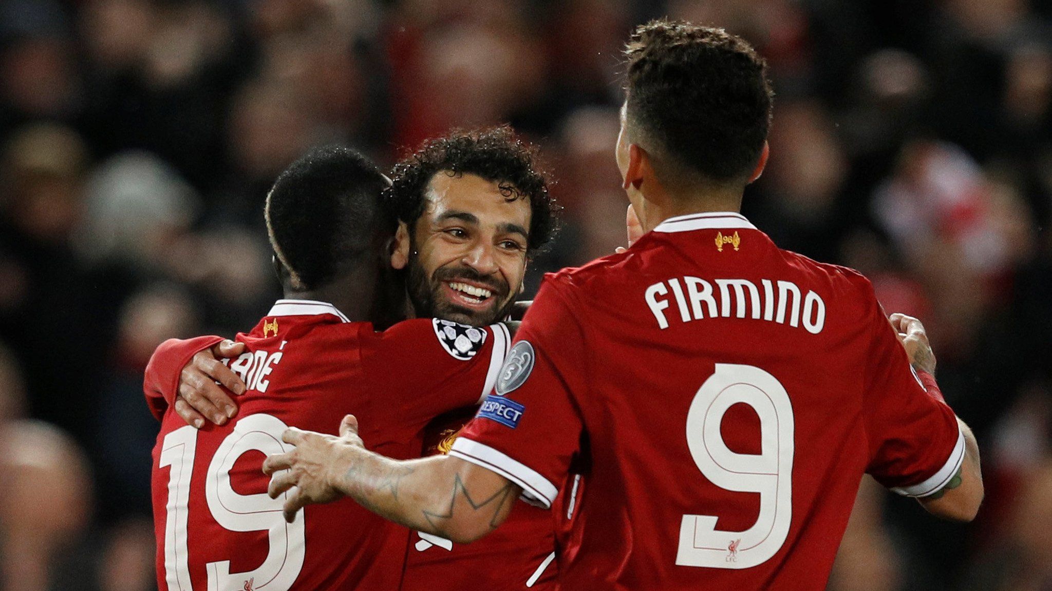 Liverpool players celebrate