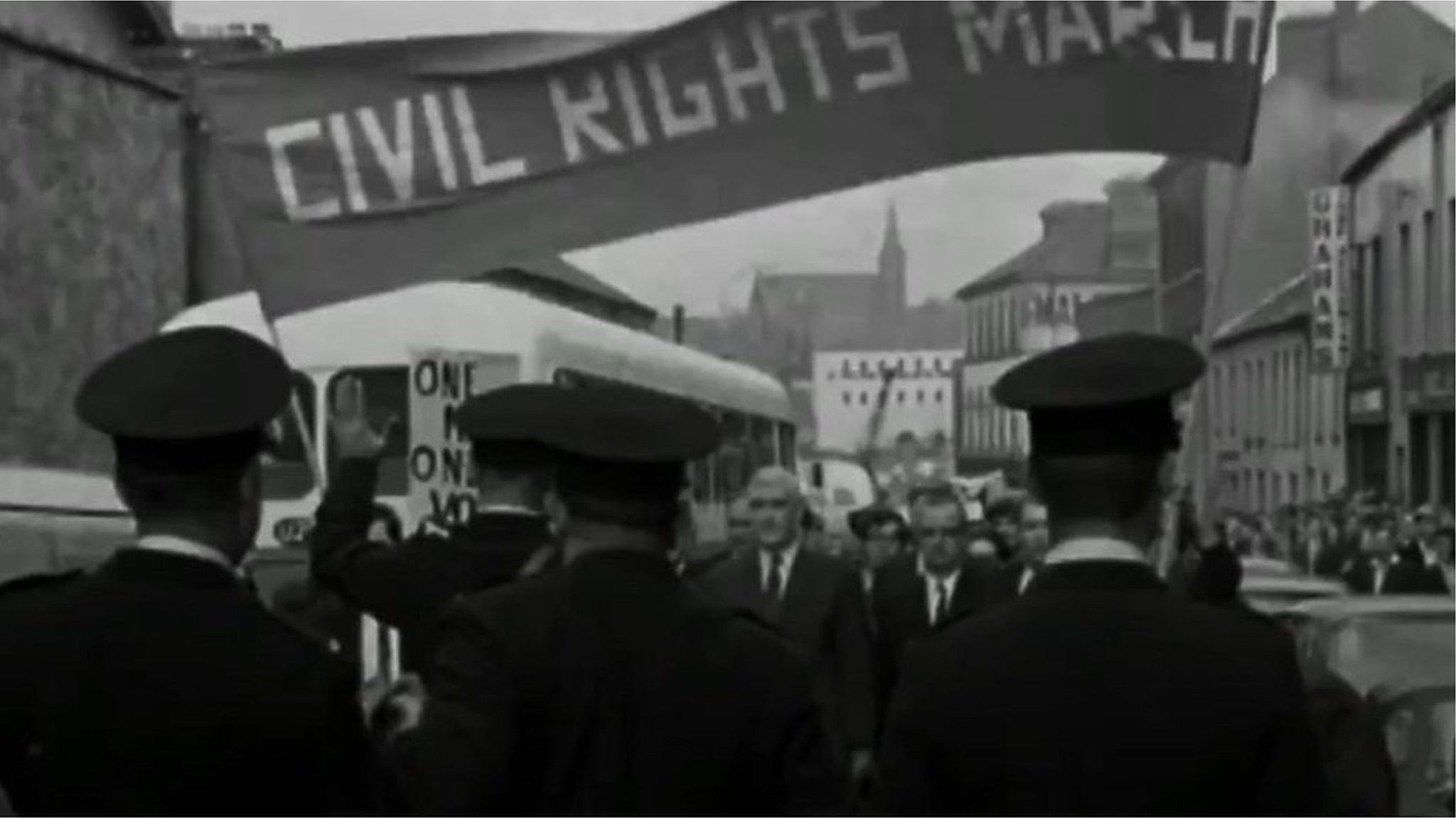 Civil Rights March banner