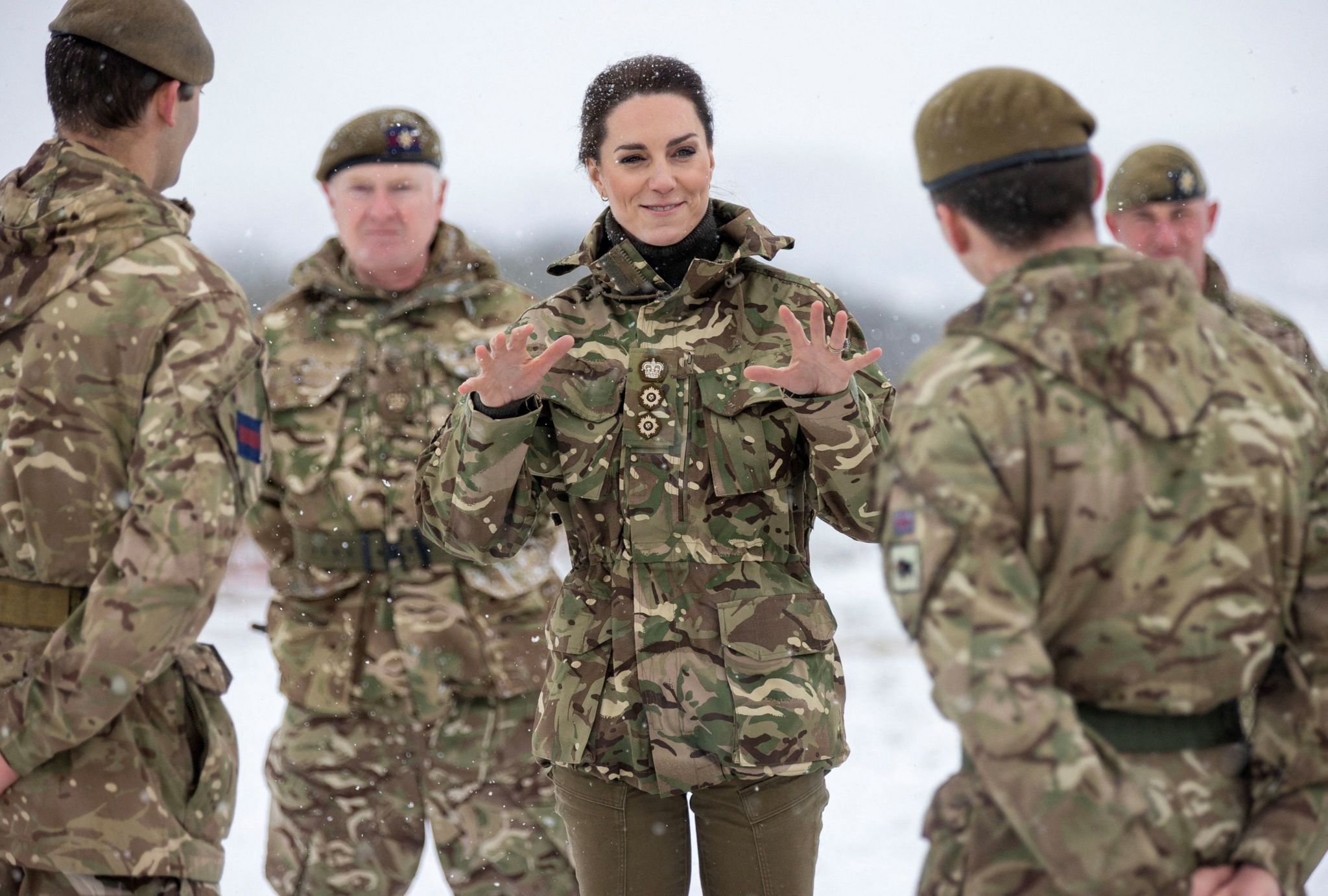 Britain's Catherine Princess of Wales visits the Irish Guards, on Salisbury Plain, Wiltshire, Britain, March 8, 2023
