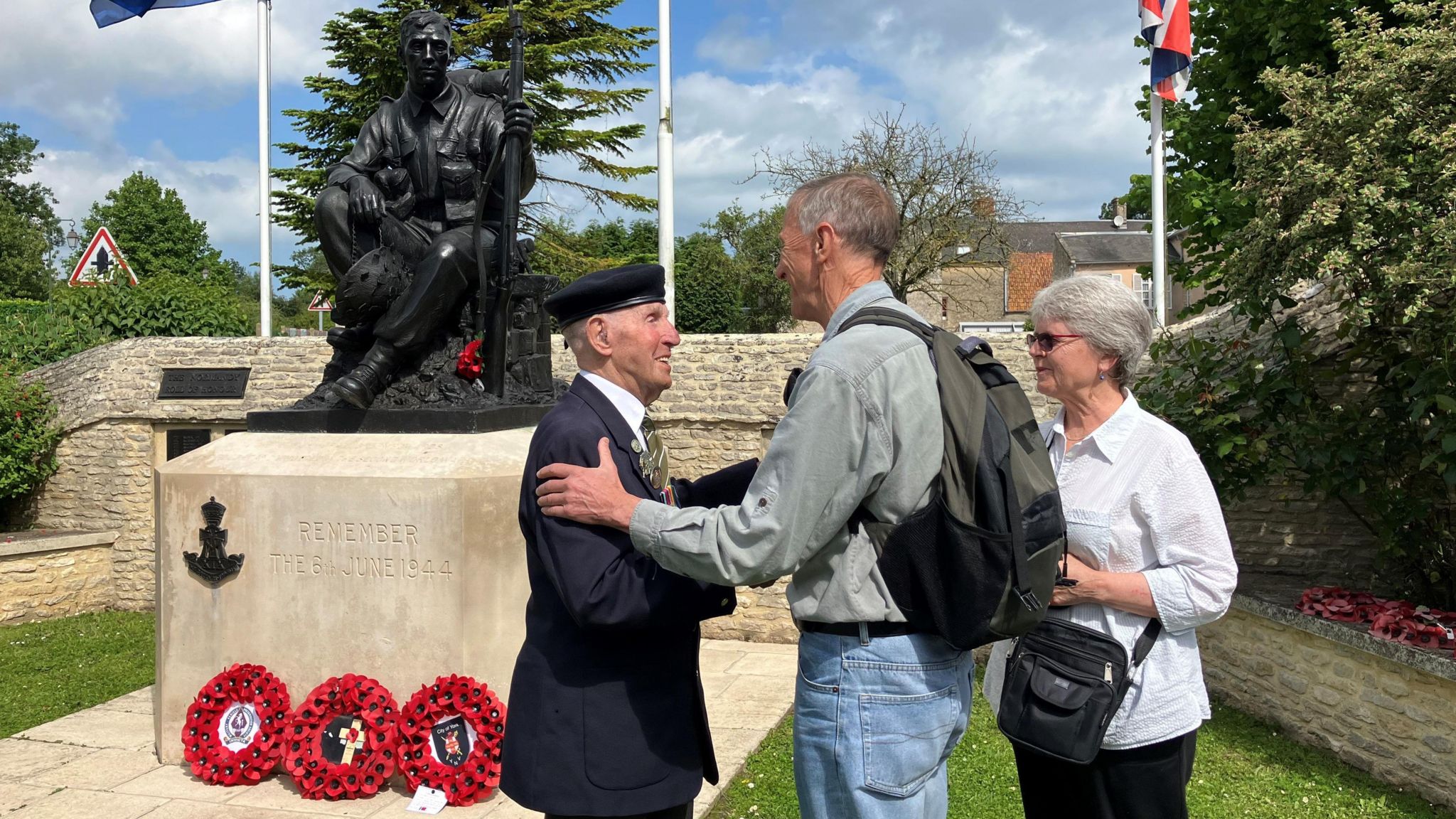 Ken Cooke at D-Day memorial in Normandy