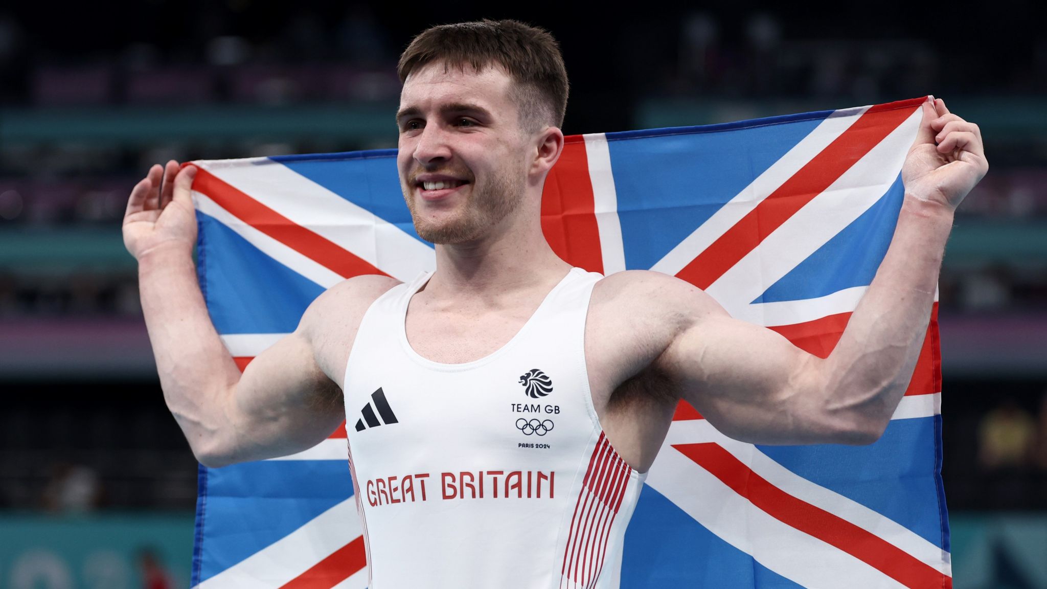 Harry Hepworth with GB flag