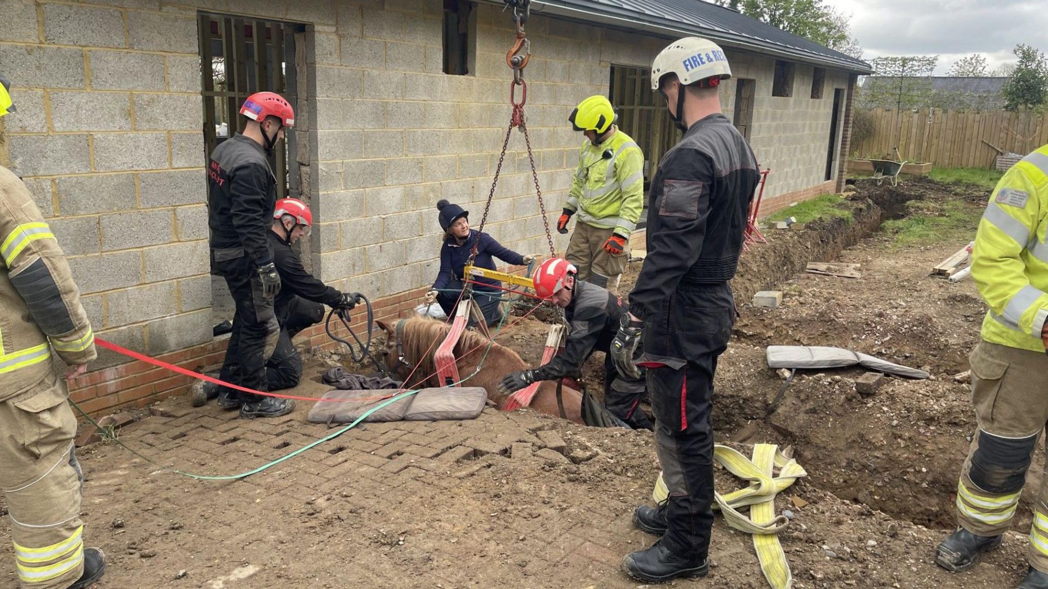Crews attending an animal rescue in Marlow
