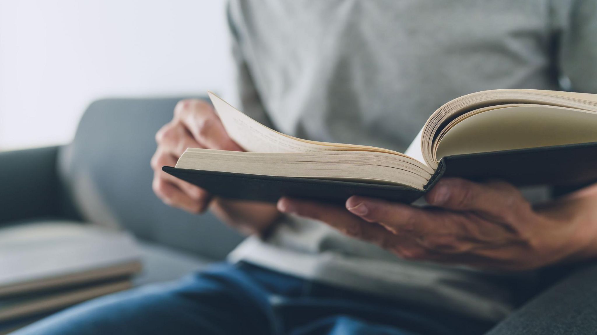 Man reading a book