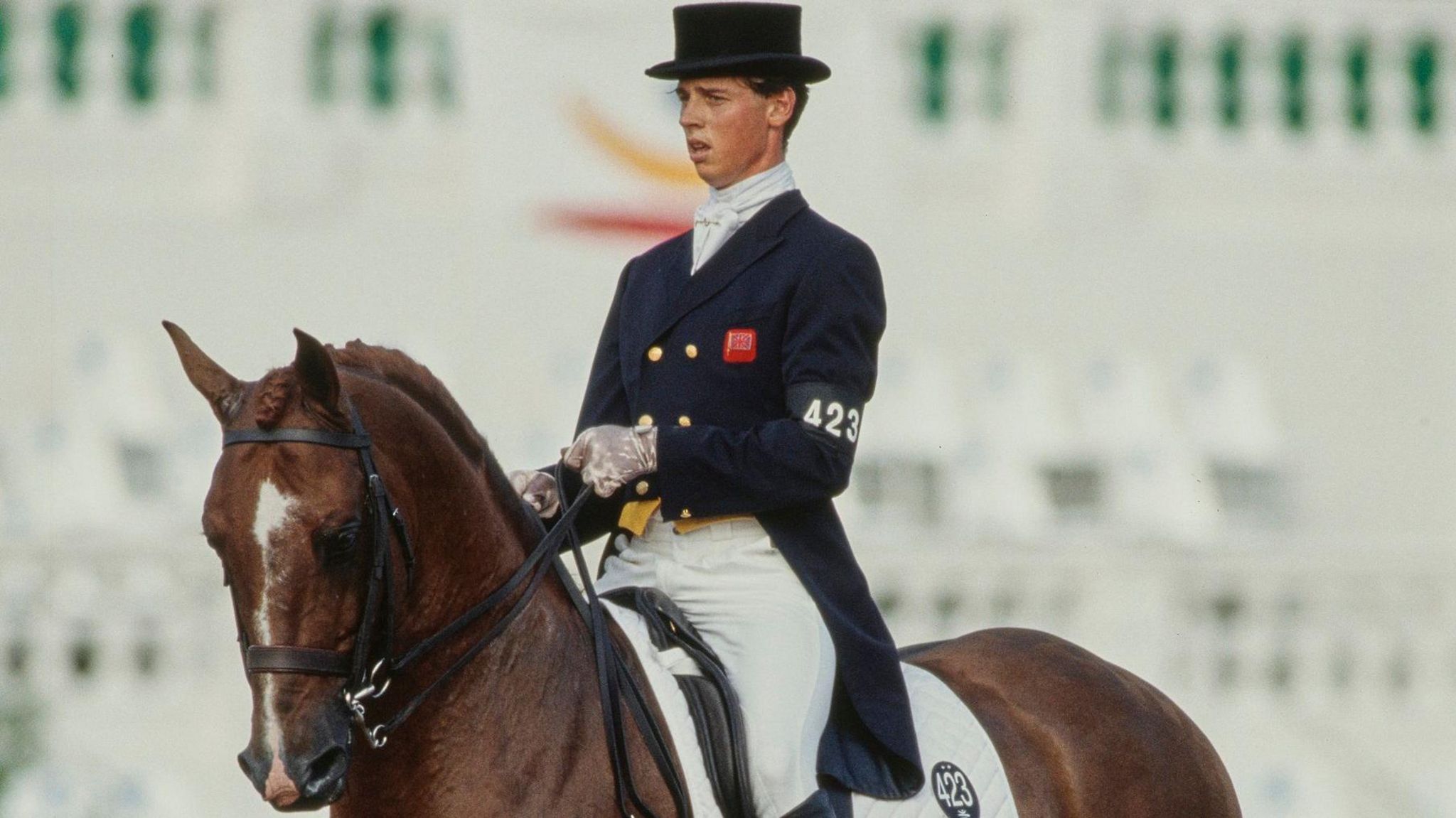 Carl Hester riding at Barcelona 1992