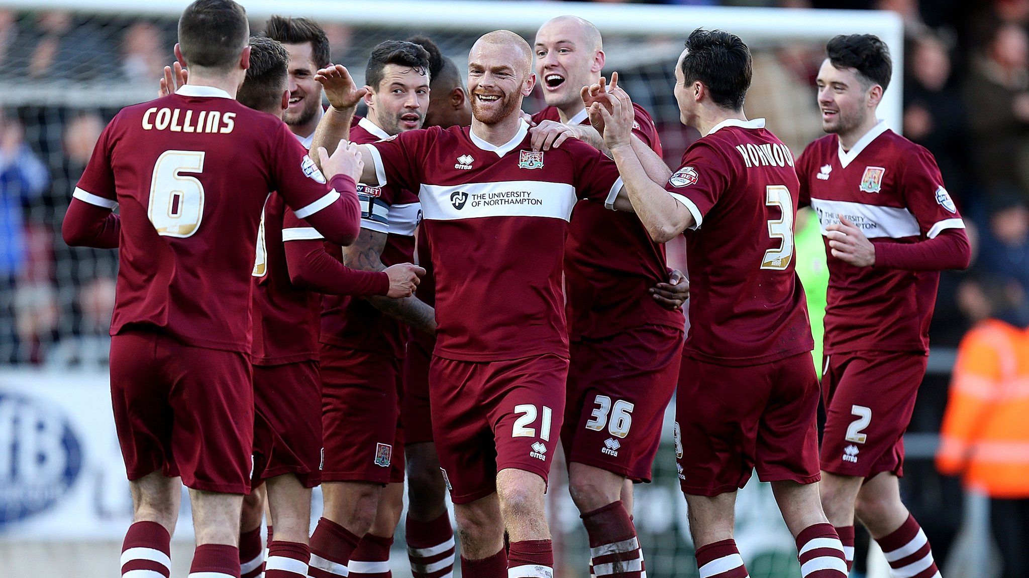 Northampton players celebrate