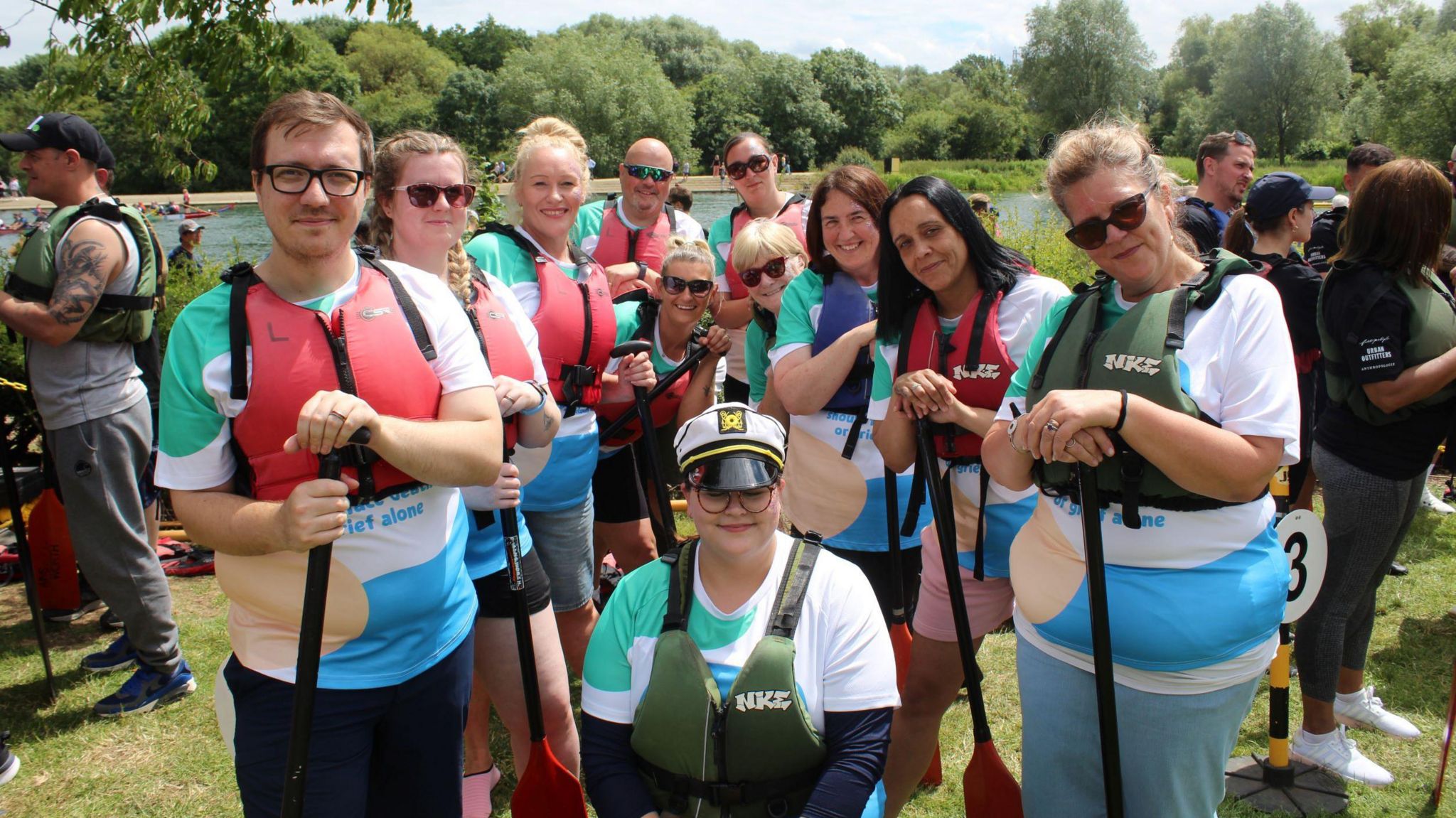 Sue Ryder Thorpe Hall Hospice at Home team who also took to the water this year