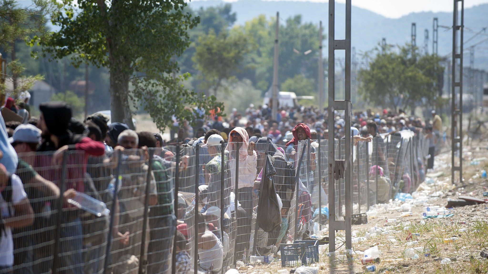 Migrants at the Greece border