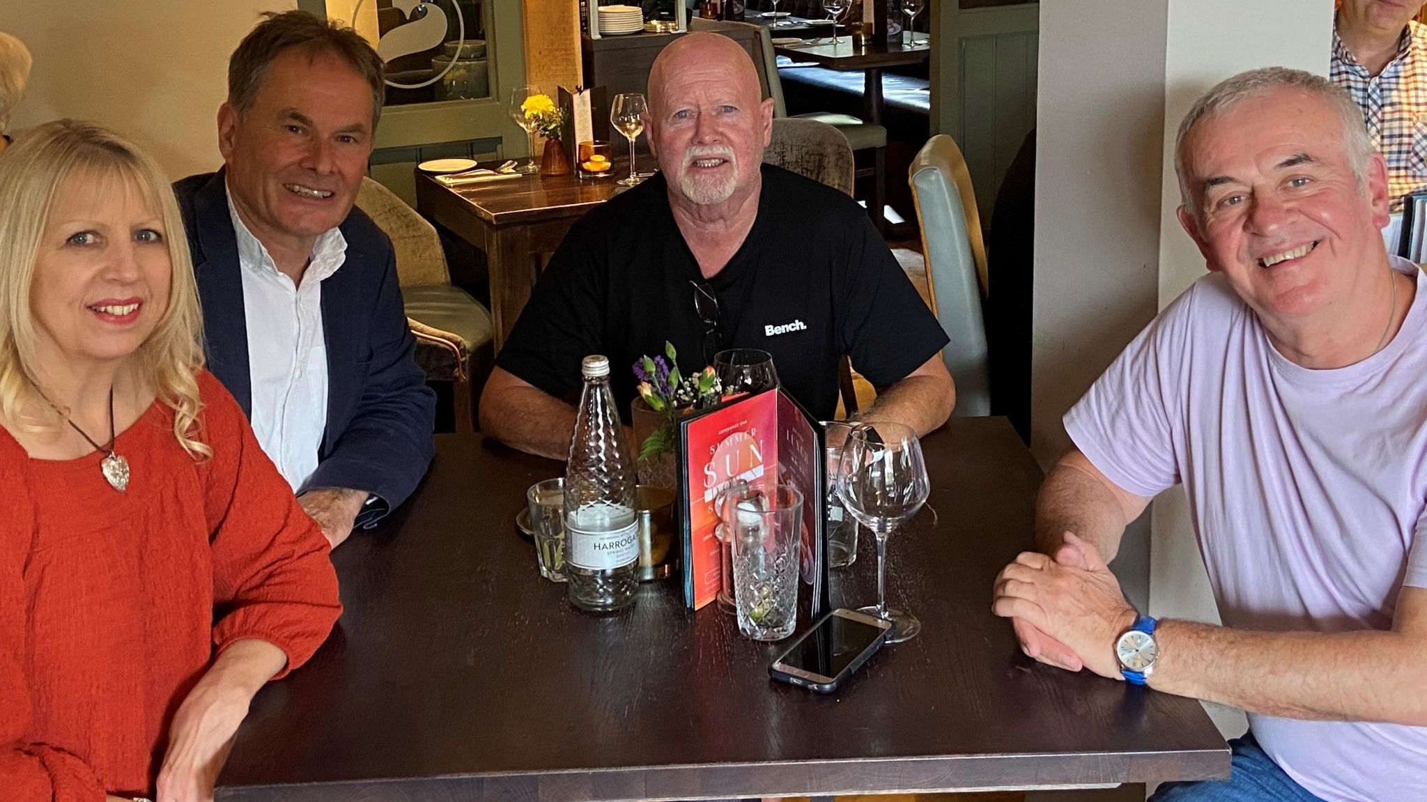 Former Fairley's staff (left to right) secretary Alison Denton, reporter Tim Corkett, photographer John O'Reilly, and reporter Ross Francis