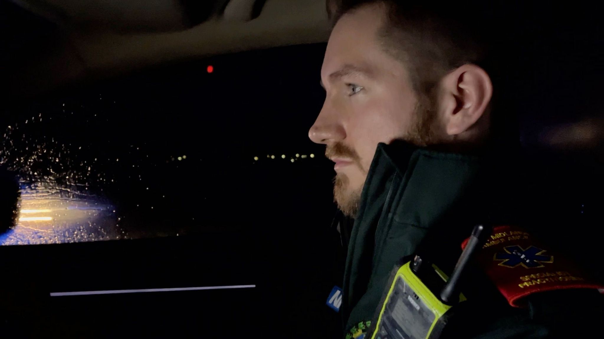 Paramedic drives to emergency