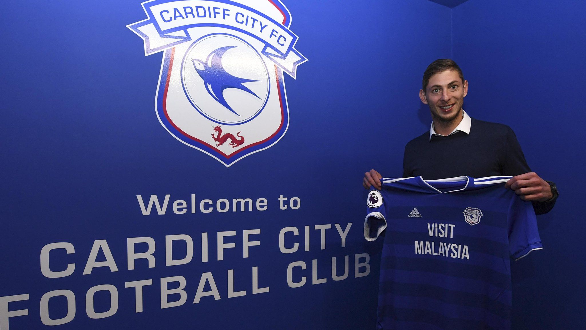 Emiliano Sala was presented as a Cardiff City signing on Saturday