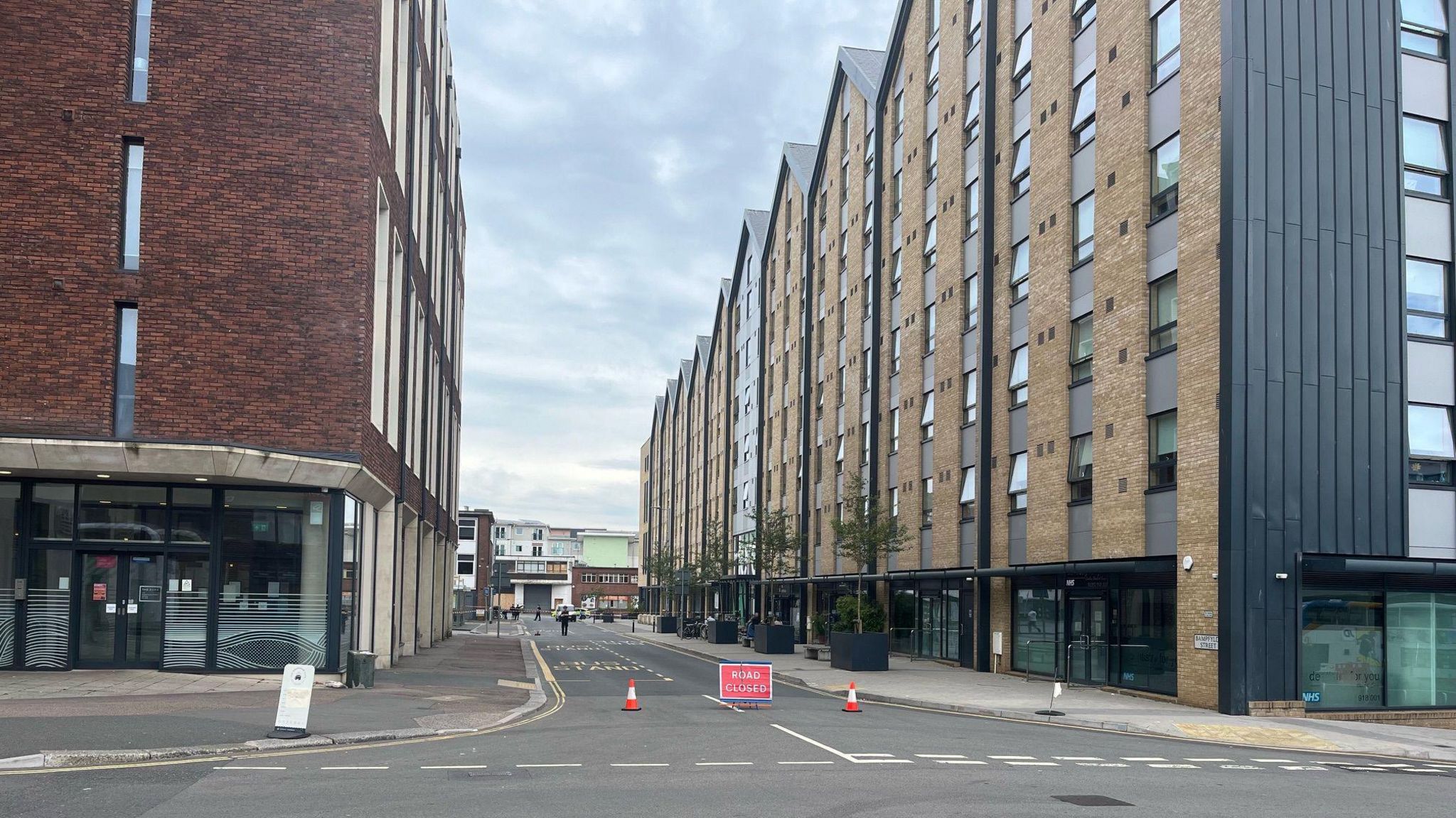 Road closed in Exeter