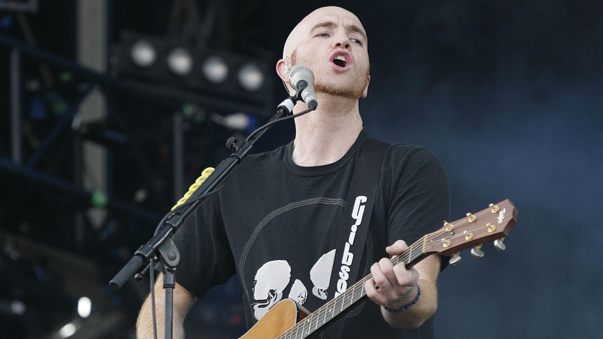 The late Mark Sheehan of The Script on stage