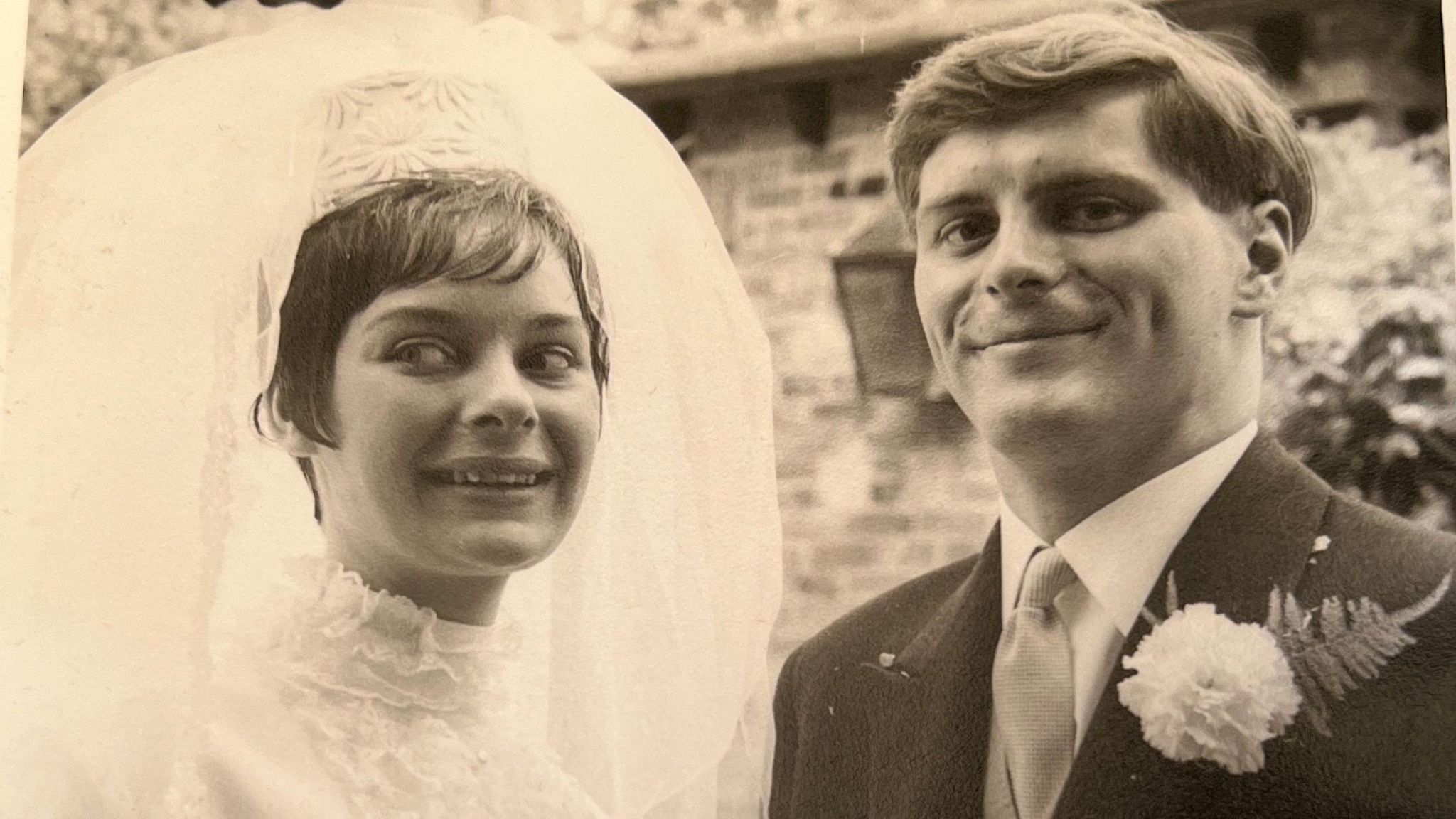 Joshua's grandparents Peter and Mary Lovegrove on their wedding day