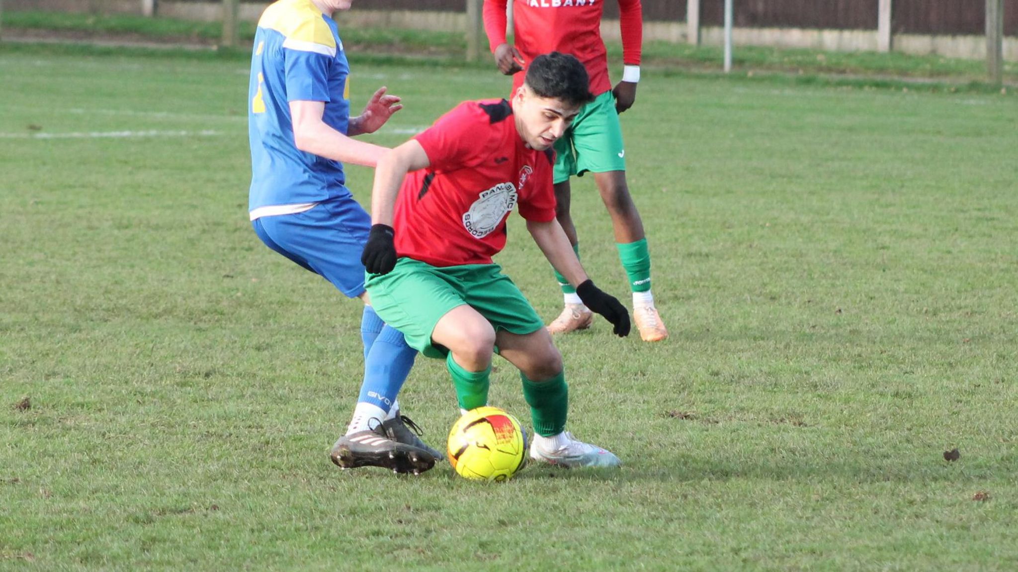 A youth footballer in a game