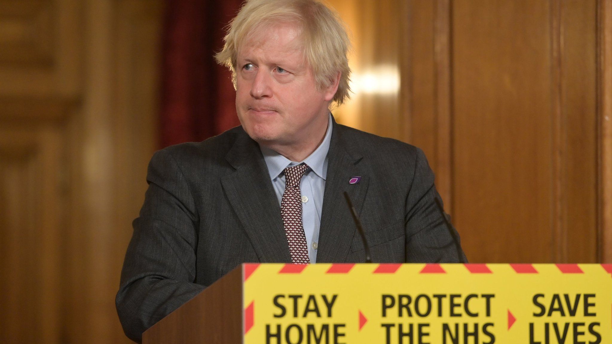 Boris Johnson at Wednesday's news conference