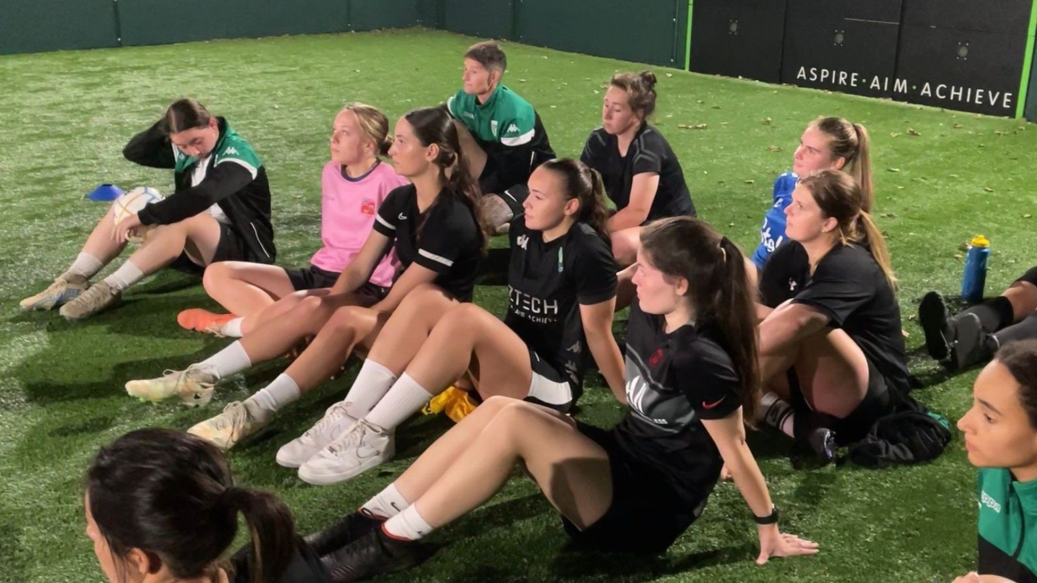 Guernsey FC women in training