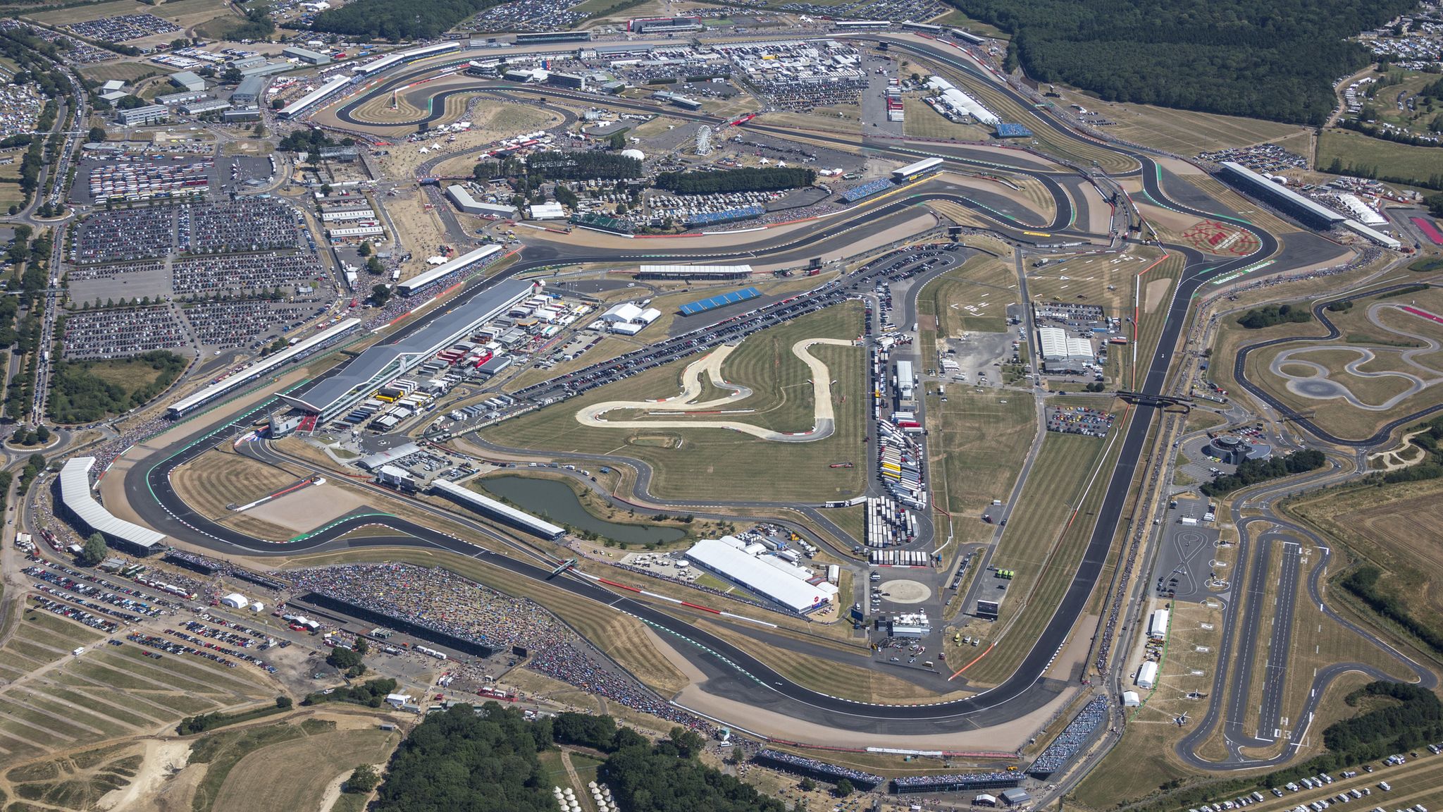 Aerial photo of the Silverstone F1 circuit