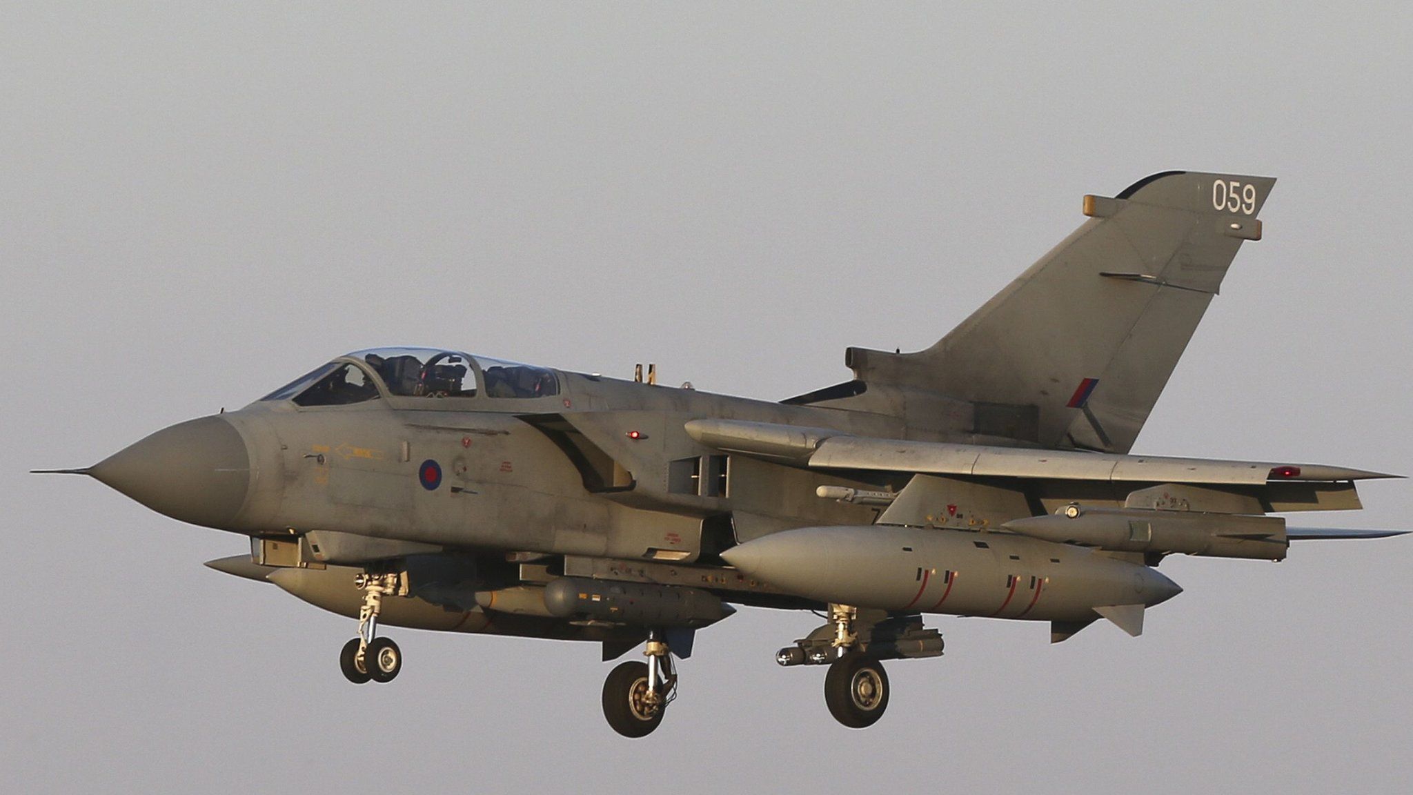 RAF Tornado GR4 returning to RAF Akrotiri in Cyprus after an armed mission in Iraq in September 2014