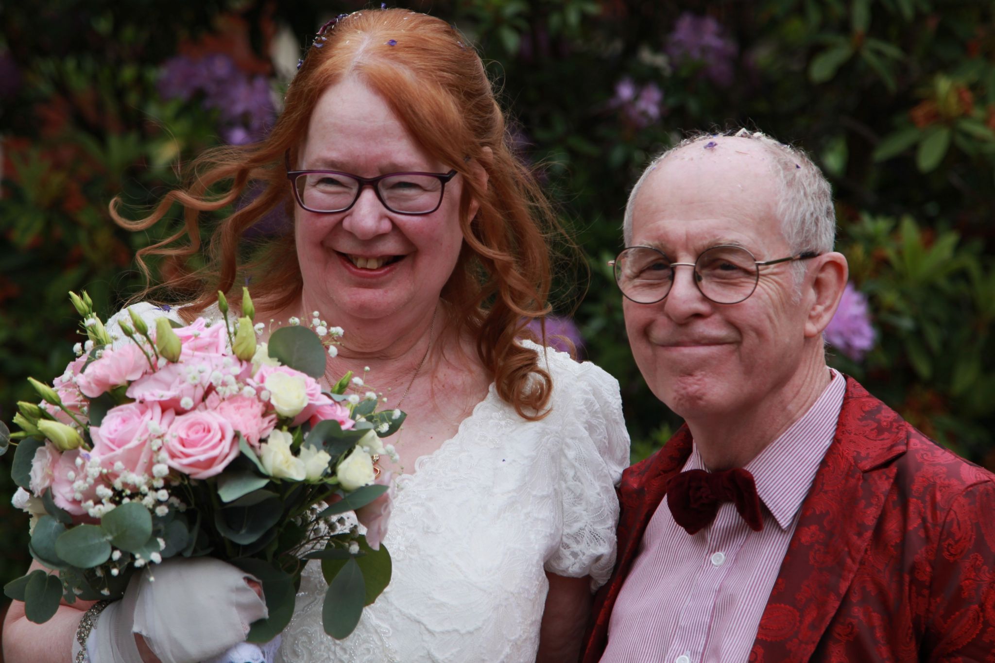 Laura and Jonathan on their wedding day