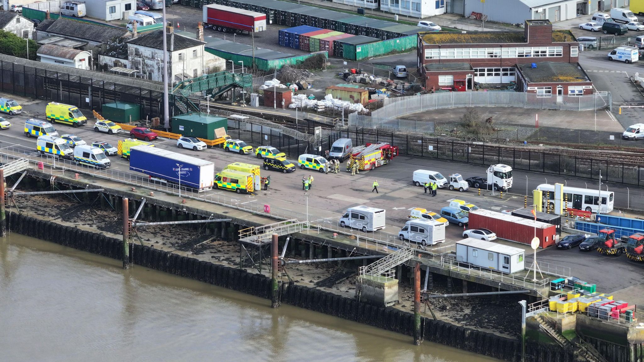 Emergency services at Newhaven