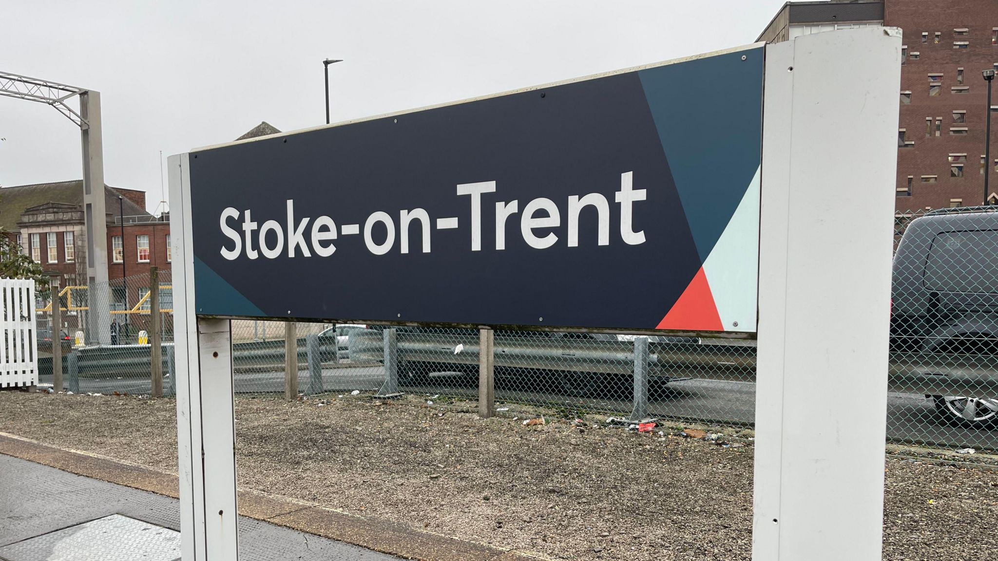 Stoke-on-Trent railway station sign