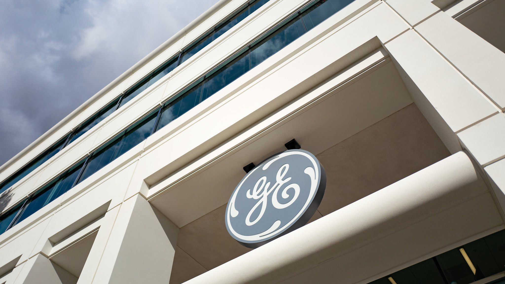 Logo for General Electric on a building in the Bishop Ranch office park in San Ramon, California, October 20, 2017.