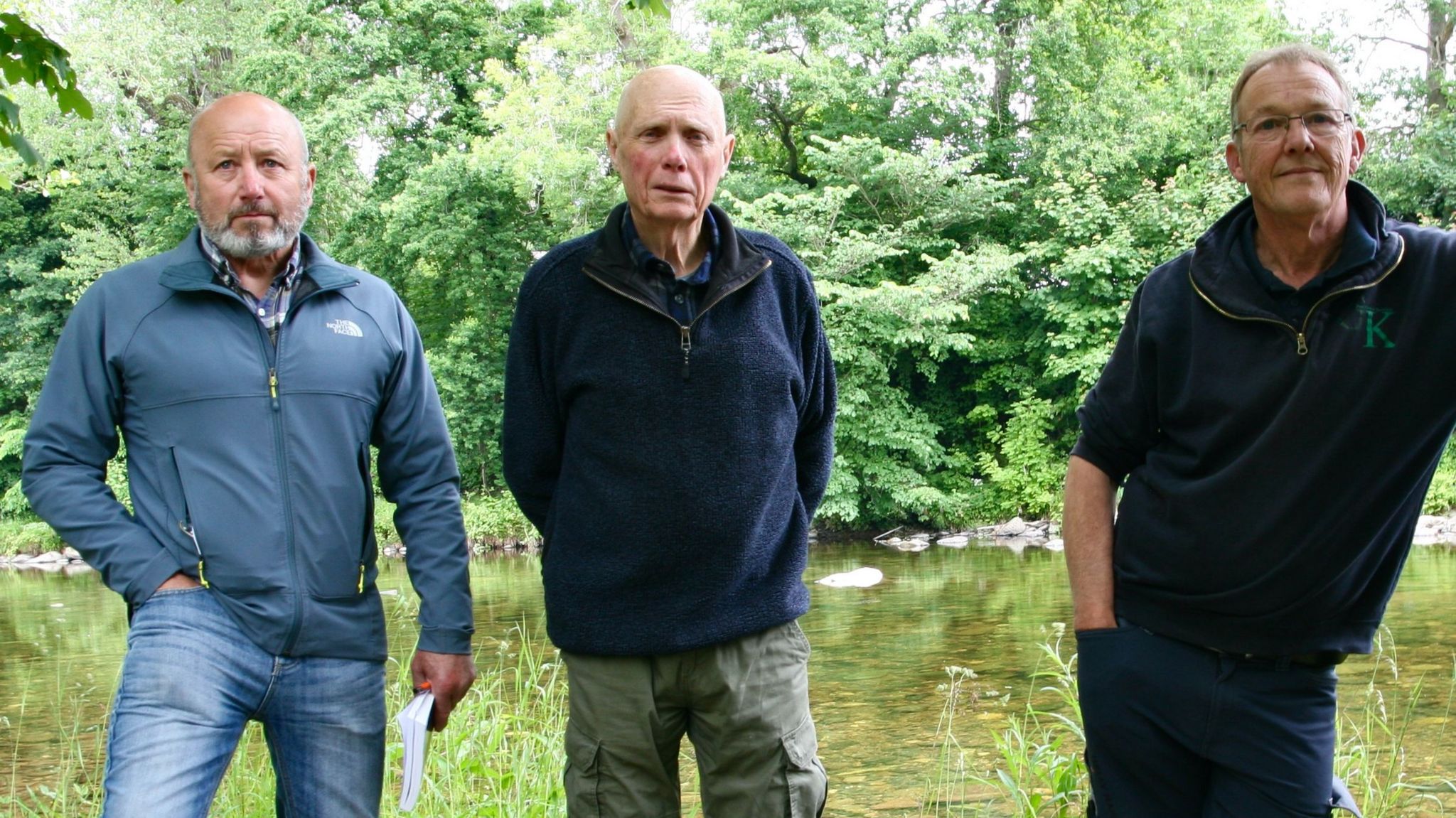 Committee members Peter Lock (left), David Hogg (centre) and River Convener Grant Kellie hope the purchase of Macpherson Fishings leads to salmon recovery