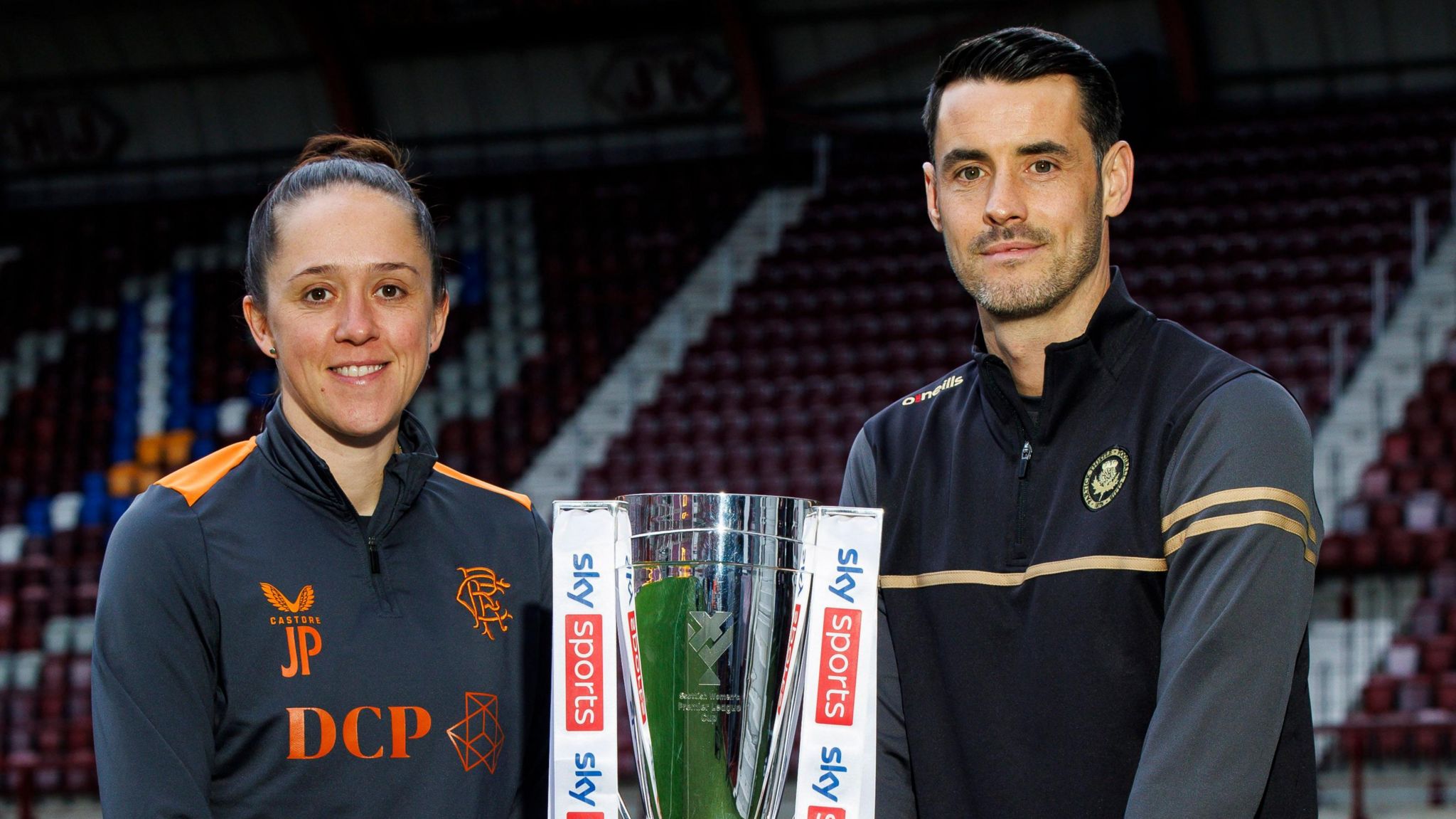 Jo Potter and Brian Graham before the League Cup final
