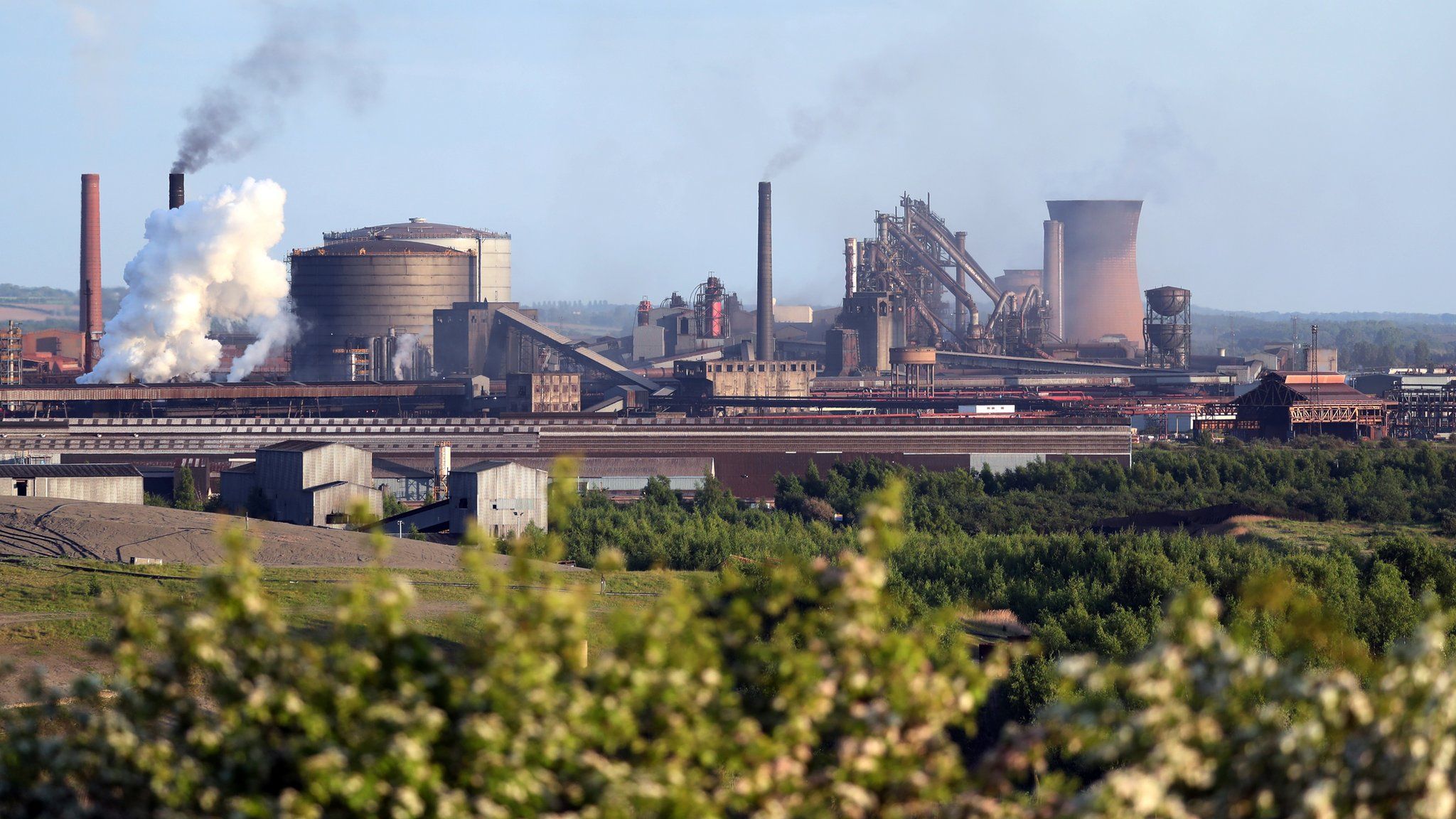 British Steel Scunthorpe plant wide shot