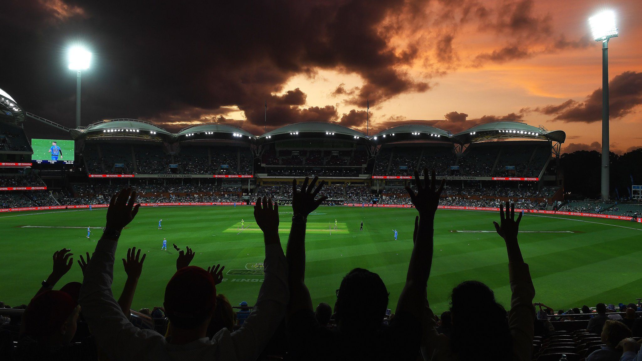 The Sydney Cricket Ground at night