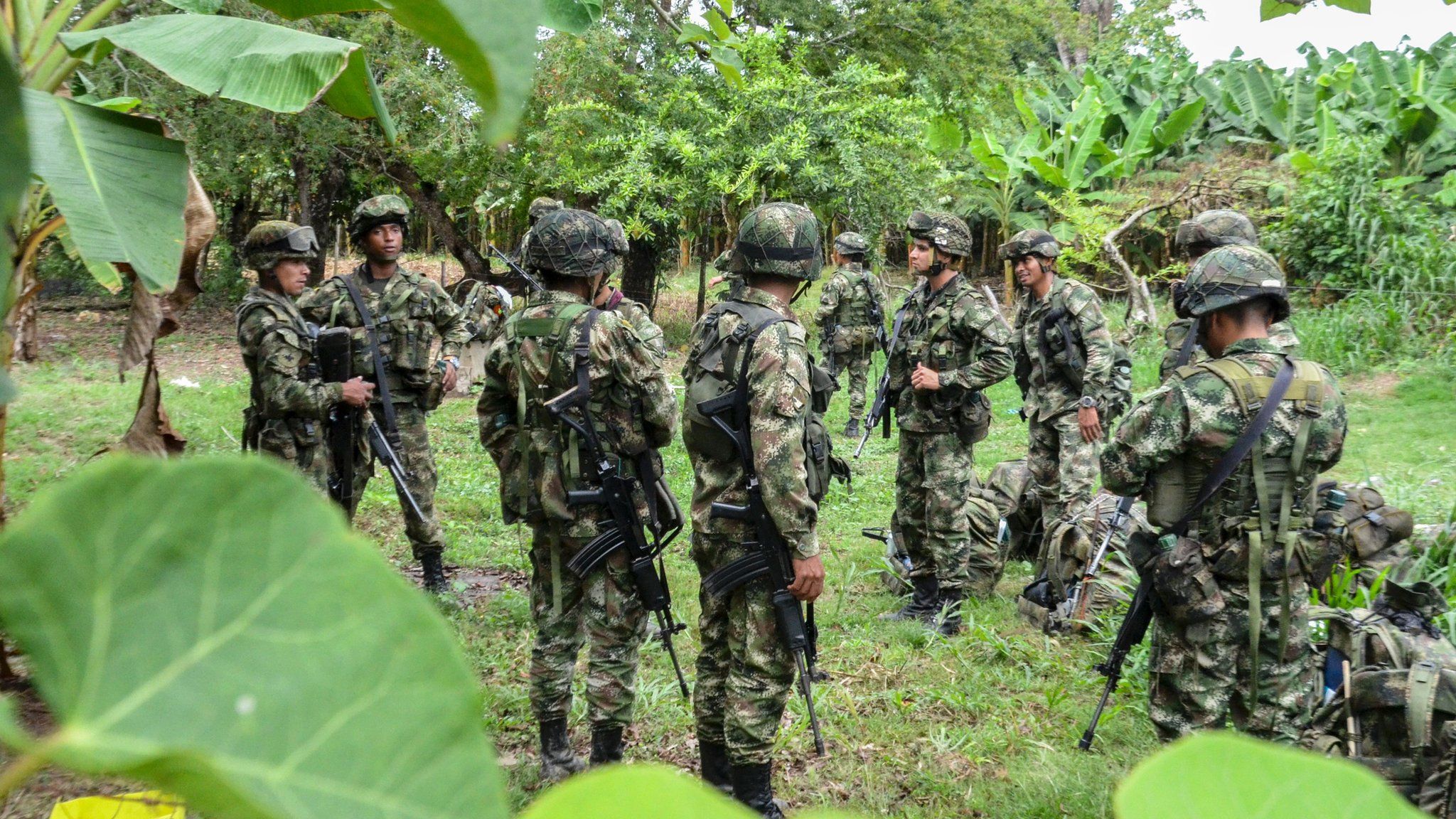 Colombian soldiers near the Venezuelan border on March 23, 2017